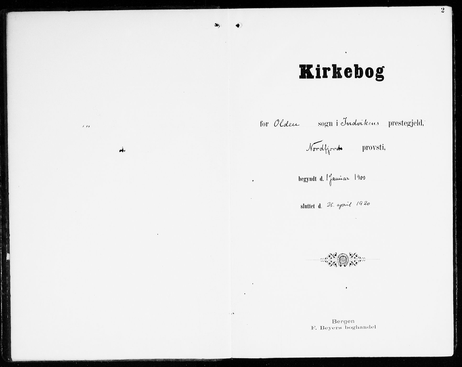 Innvik sokneprestembete, AV/SAB-A-80501: Parish register (official) no. C 2, 1900-1920, p. 2