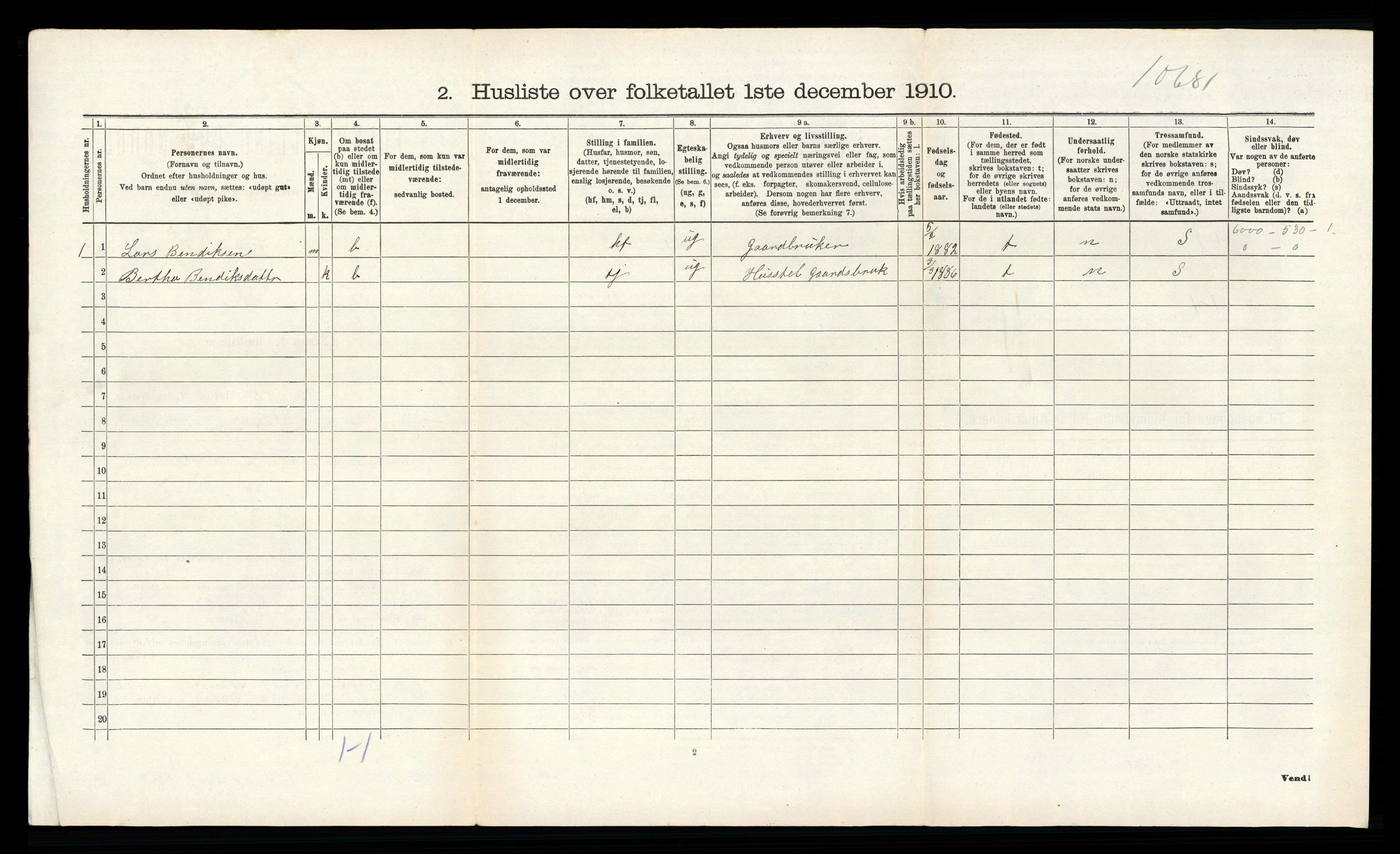 RA, 1910 census for Avaldsnes, 1910, p. 360