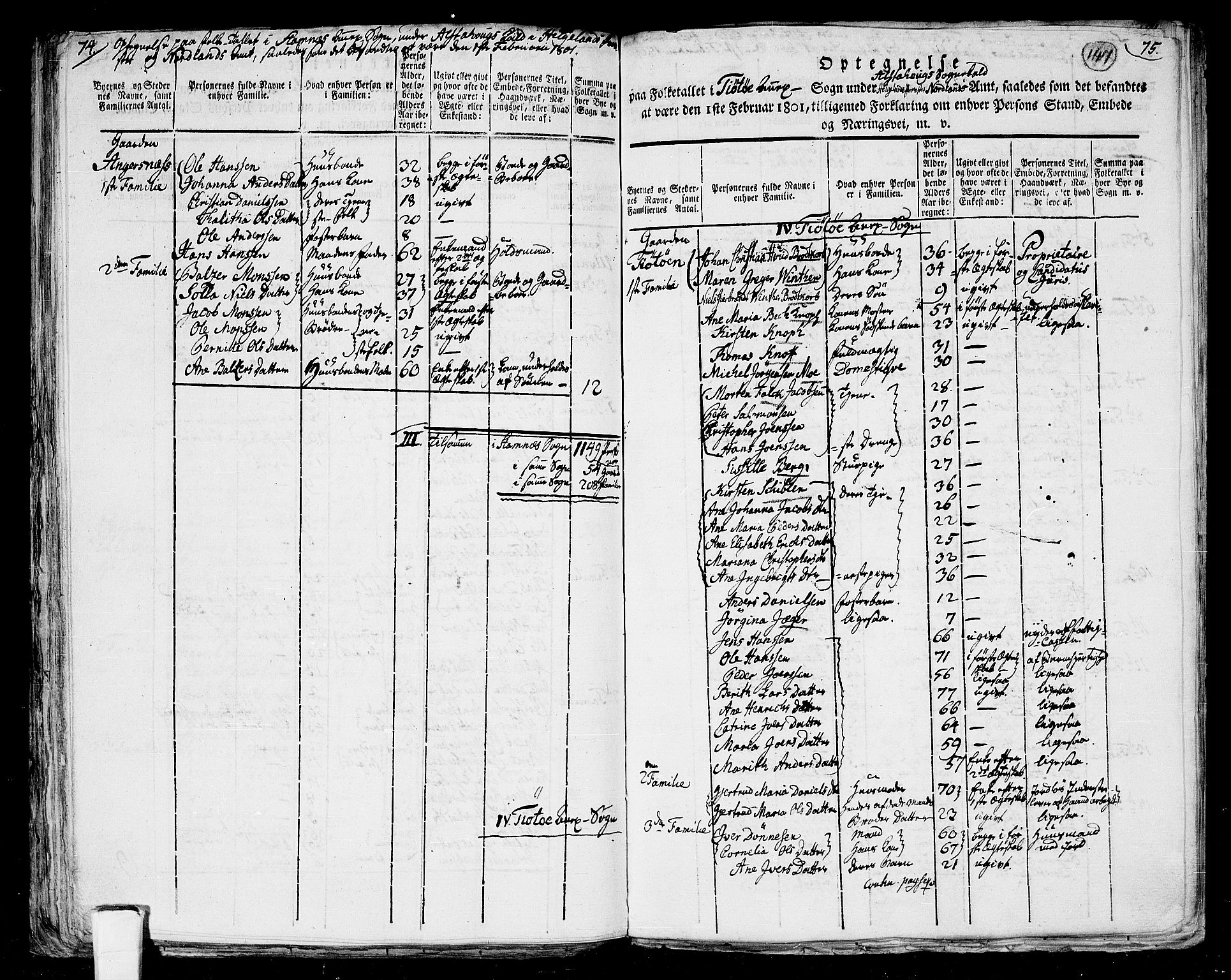 RA, 1801 census for 1820P Alstahaug, 1801, p. 146b-147a
