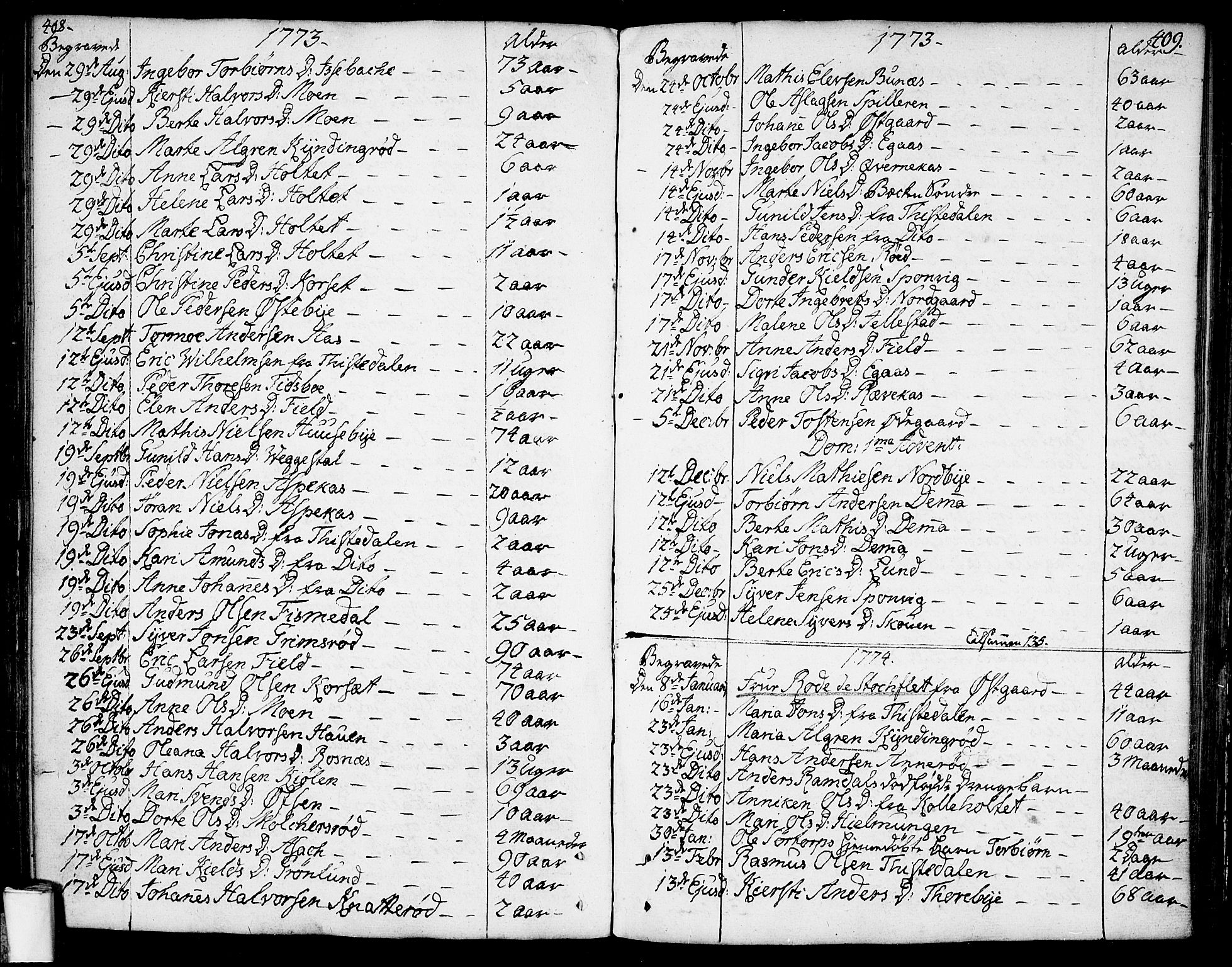 Berg prestekontor Kirkebøker, SAO/A-10902/F/Fa/L0001: Parish register (official) no. I 1, 1770-1814, p. 408-409