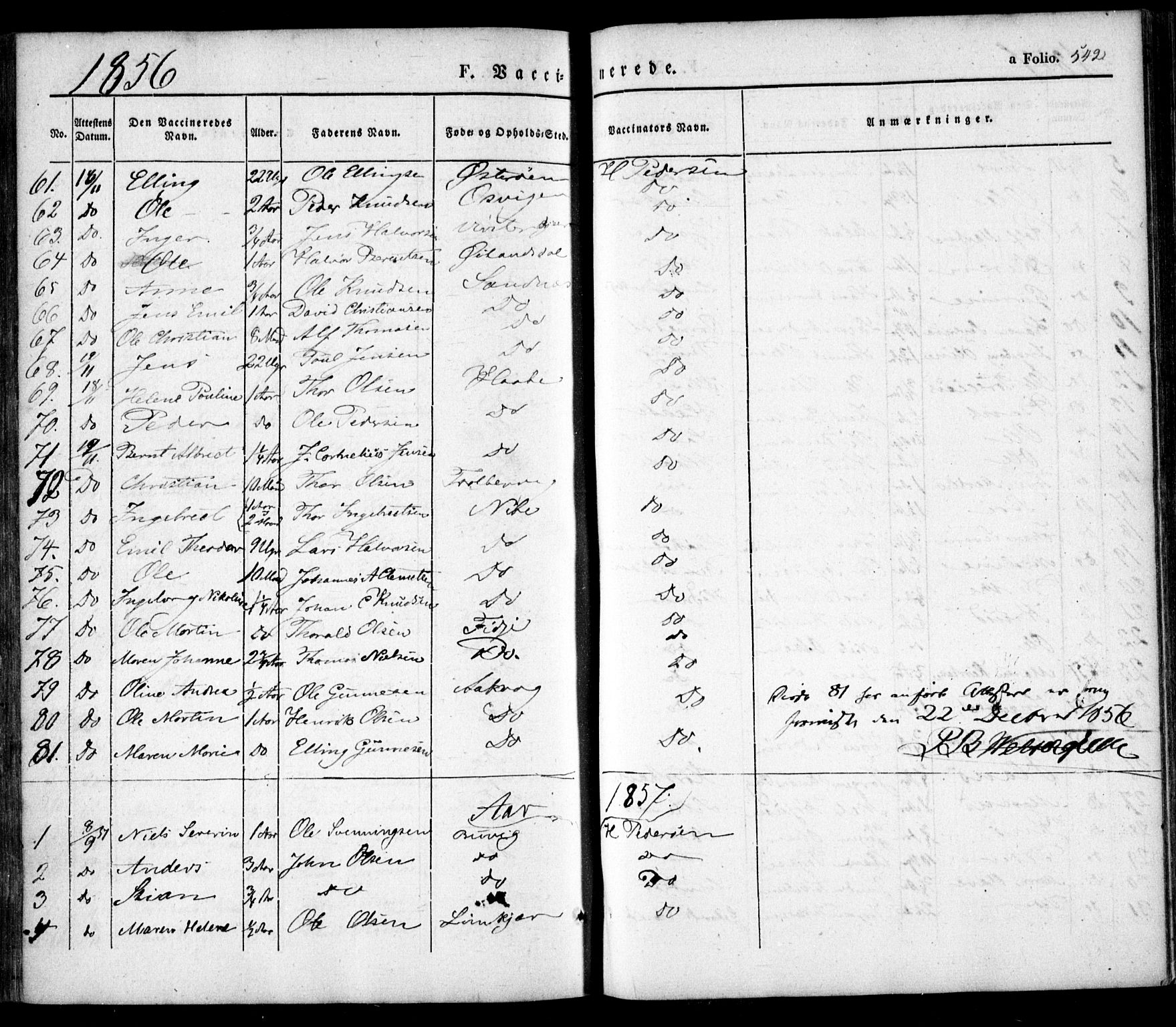 Søndeled sokneprestkontor, SAK/1111-0038/F/Fa/L0002: Parish register (official) no. A 2, 1839-1860, p. 542