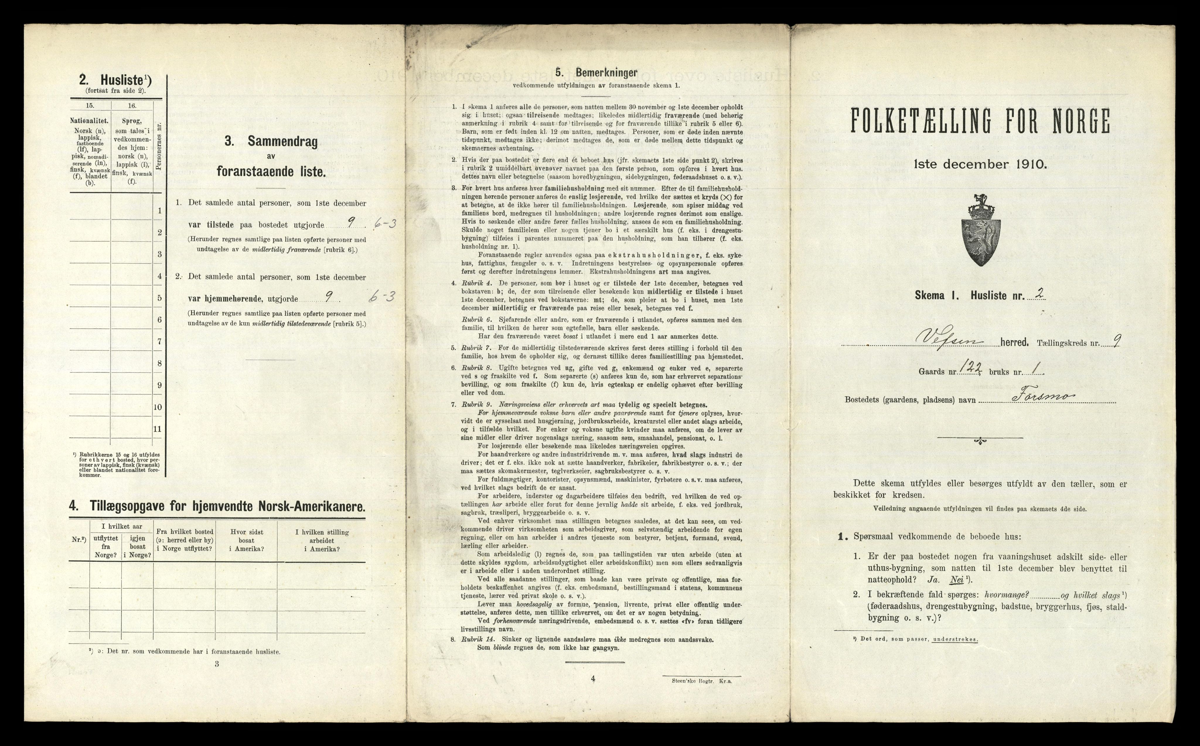 RA, 1910 census for Vefsn, 1910, p. 934