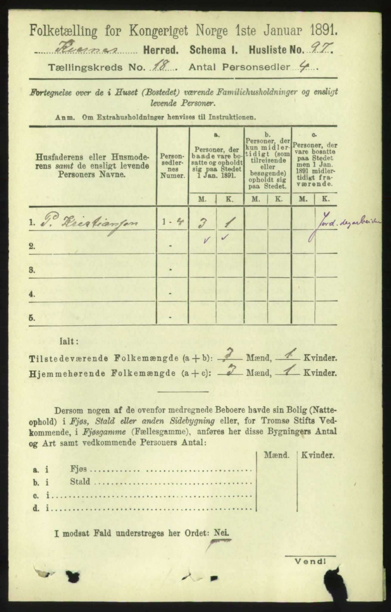 RA, 1891 census for 1553 Kvernes, 1891, p. 7750