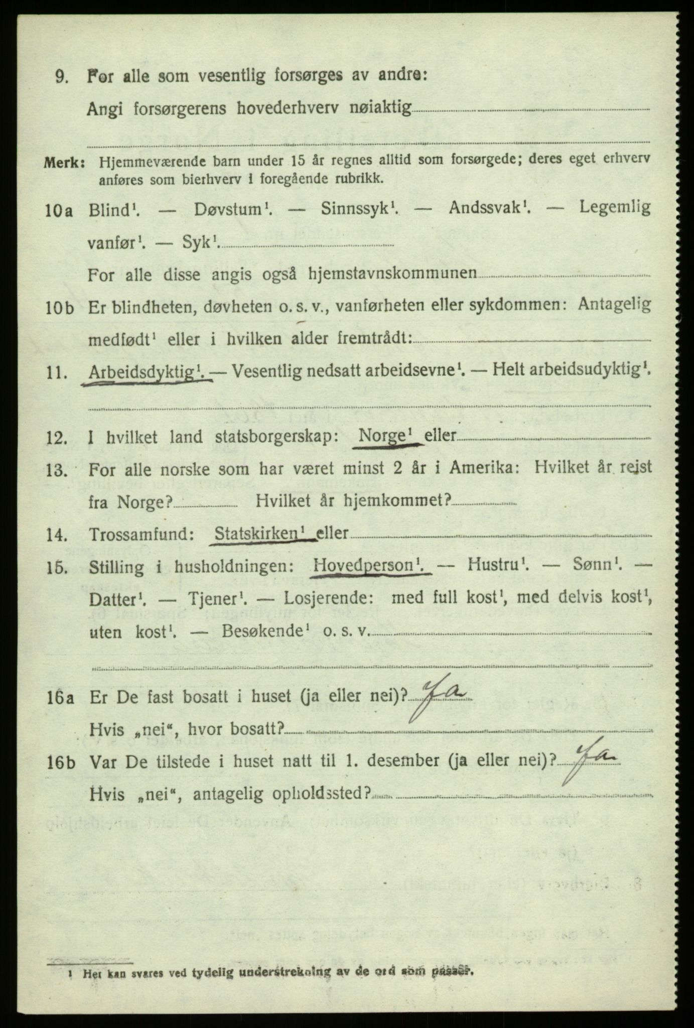 SAB, 1920 census for Herdla, 1920, p. 9886