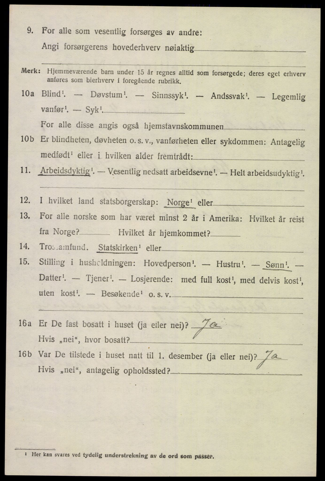 SAK, 1920 census for Vestre Moland, 1920, p. 5176