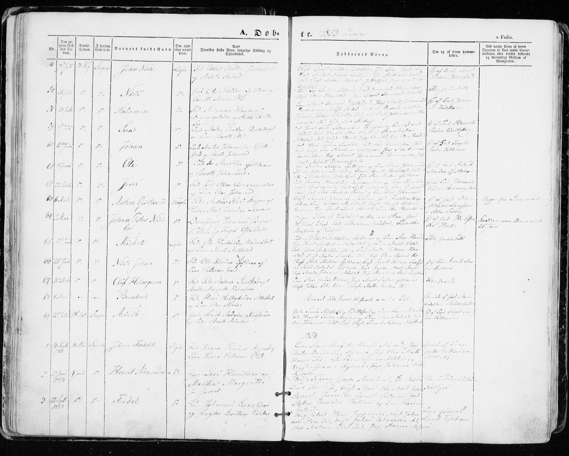 Skjervøy sokneprestkontor, AV/SATØ-S-1300/H/Ha/Haa/L0006kirke: Parish register (official) no. 6, 1848-1859