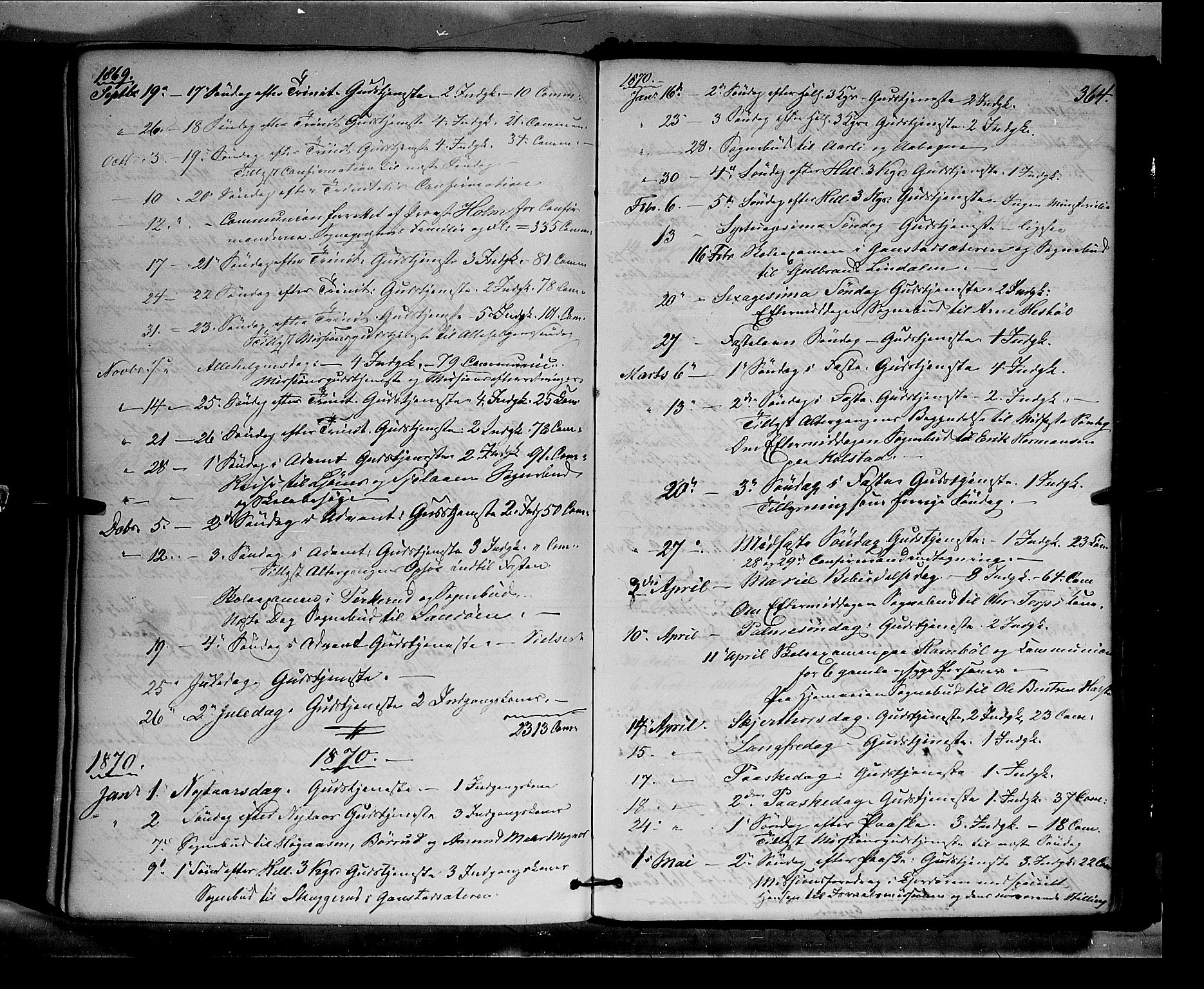 Eidskog prestekontor, AV/SAH-PREST-026/H/Ha/Haa/L0002: Parish register (official) no. 2, 1867-1878, p. 364