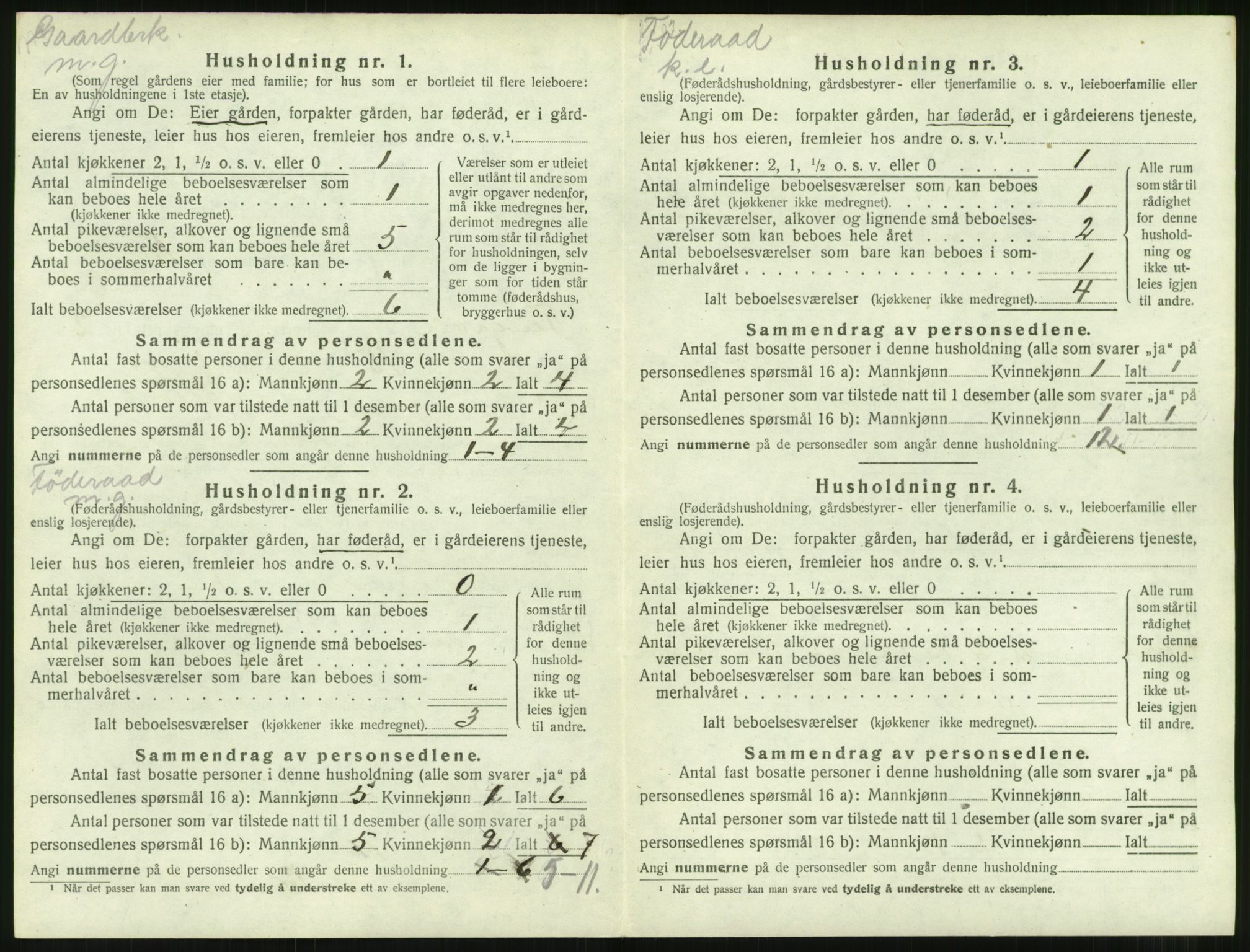 SAT, 1920 census for Tingvoll, 1920, p. 97