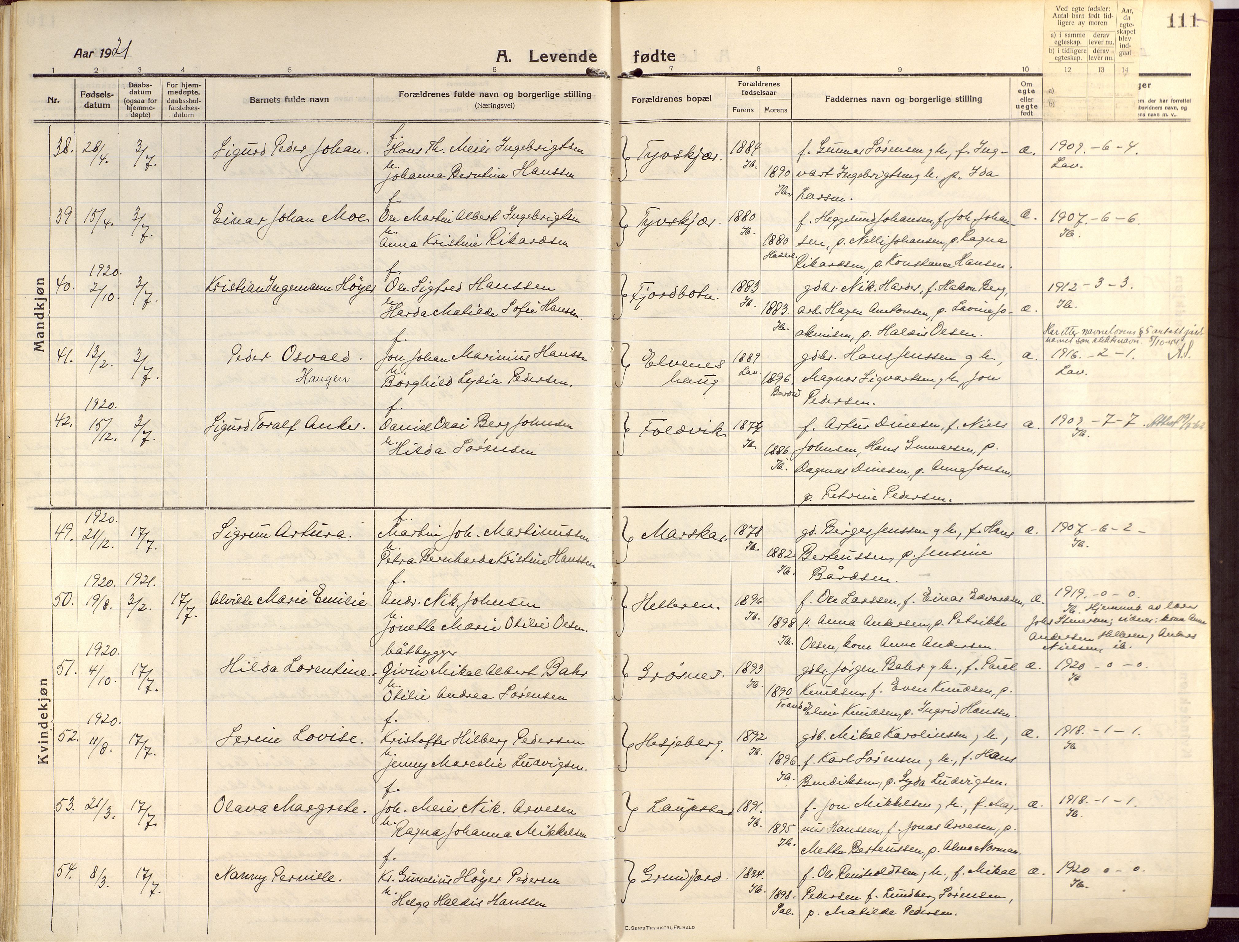 Ibestad sokneprestembete, SATØ/S-0077/H/Ha/Haa/L0018kirke: Parish register (official) no. 18, 1915-1929, p. 111