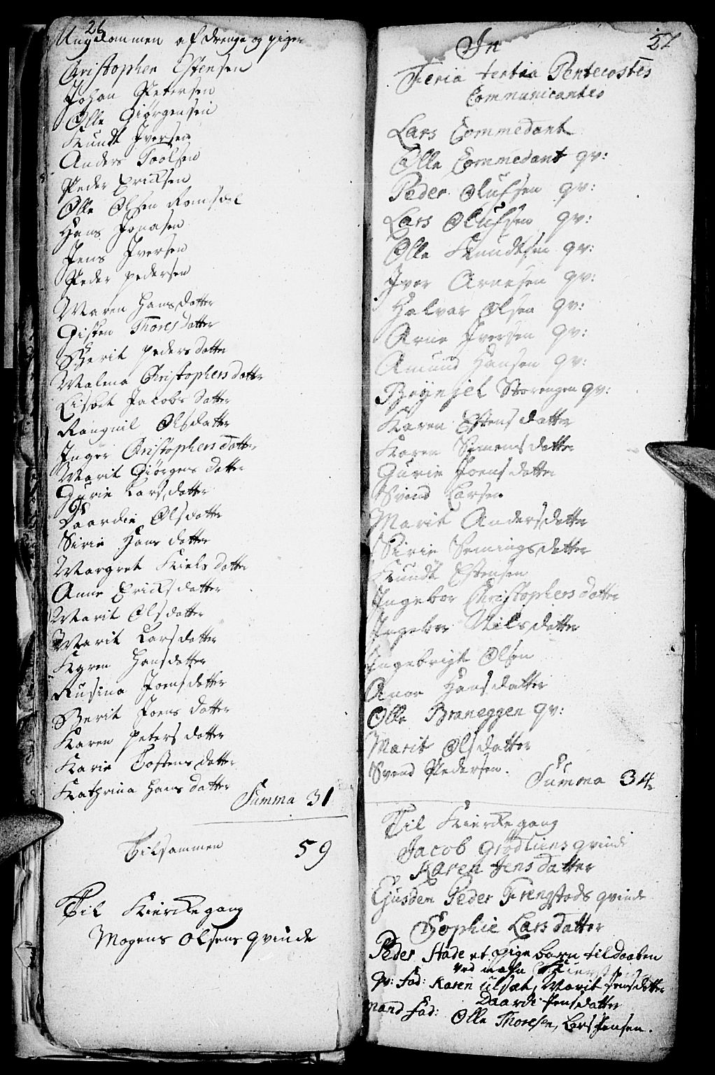 Kvikne prestekontor, SAH/PREST-064/H/Ha/Haa/L0001: Parish register (official) no. 1, 1740-1756, p. 26-27