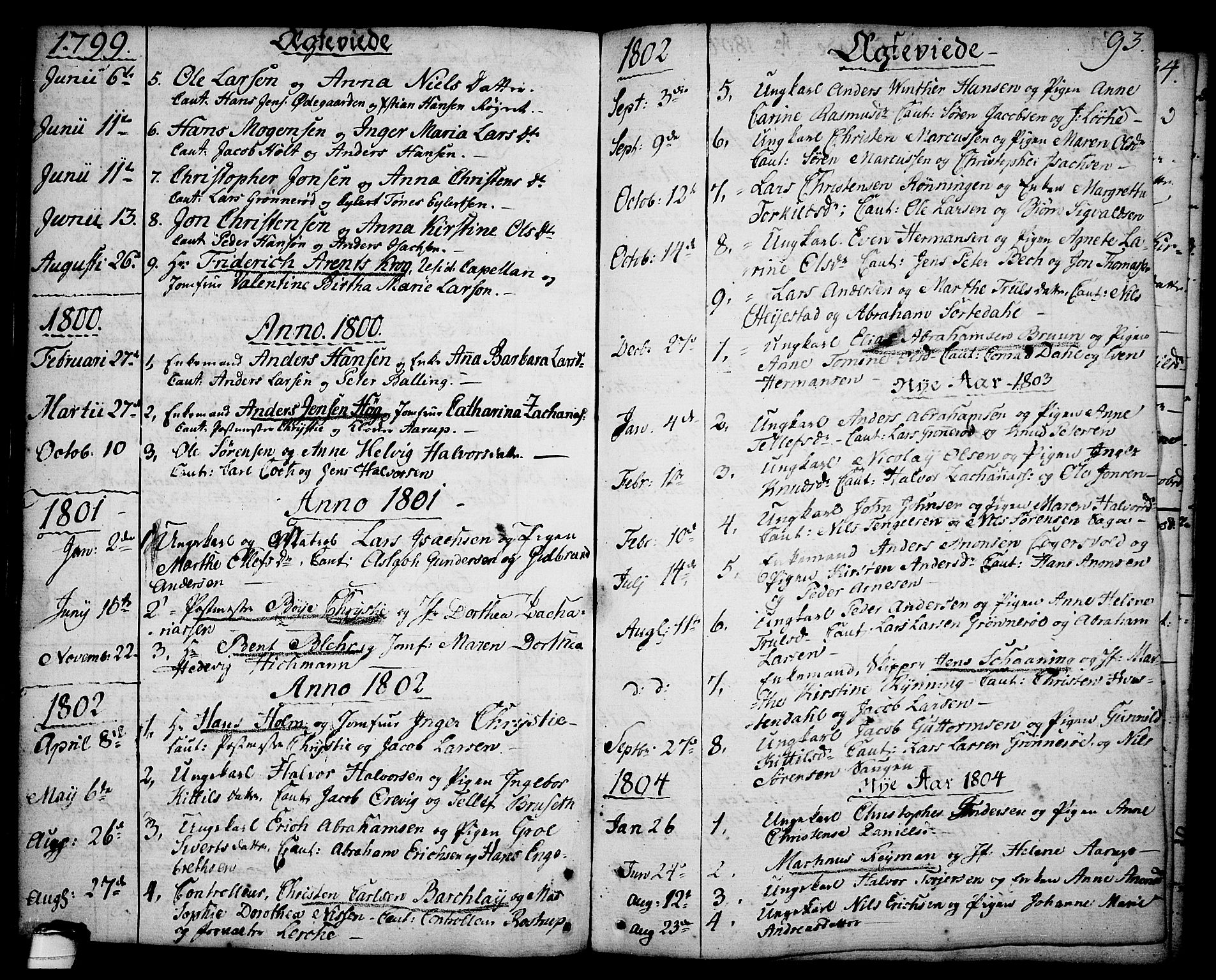 Brevik kirkebøker, SAKO/A-255/F/Fa/L0003: Parish register (official) no. 3, 1764-1814, p. 93