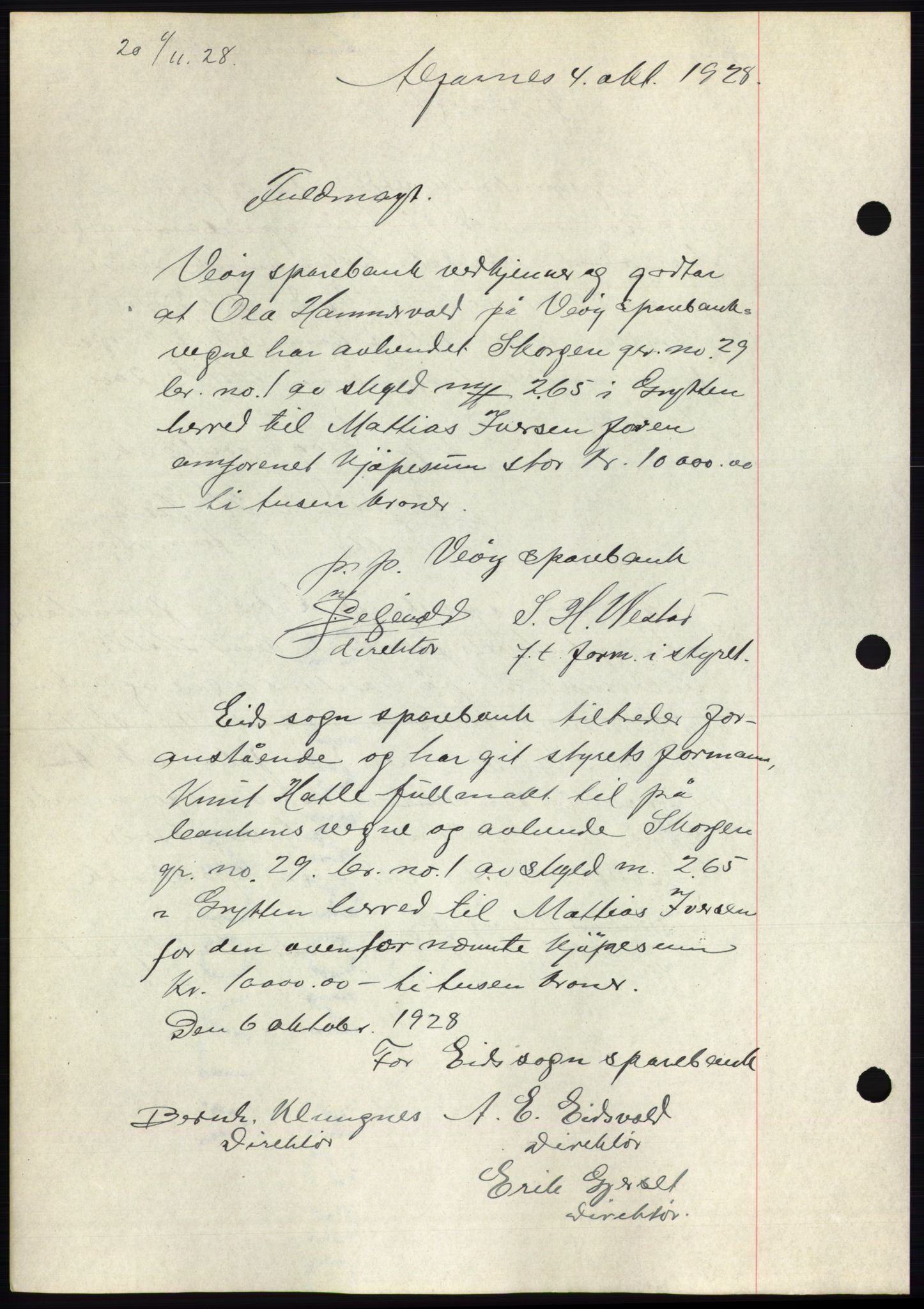 Romsdal sorenskriveri, AV/SAT-A-4149/1/2/2C/L0055: Mortgage book no. 49, 1928-1929, Deed date: 01.11.1928