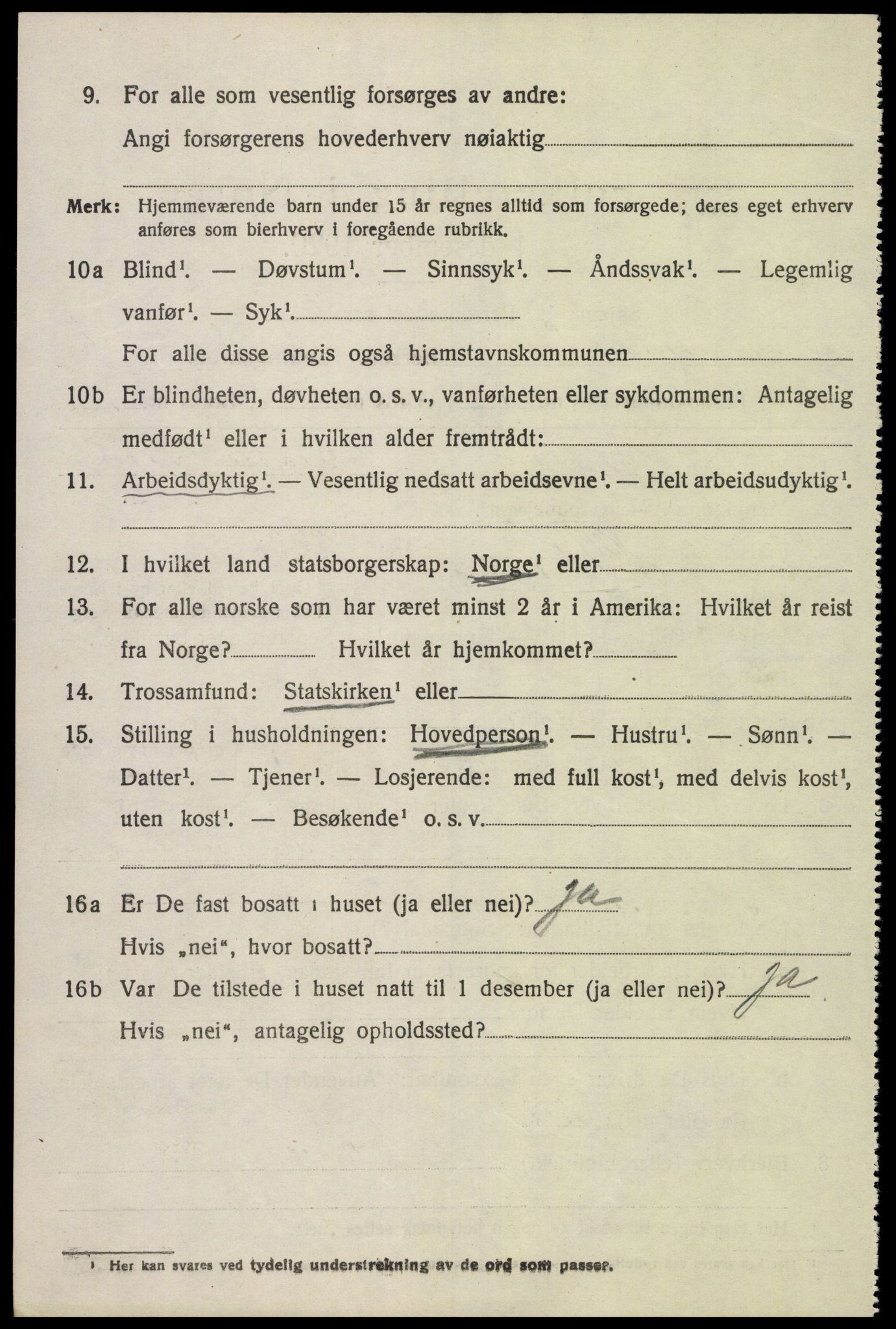 SAK, 1920 census for Vigmostad, 1920, p. 1178