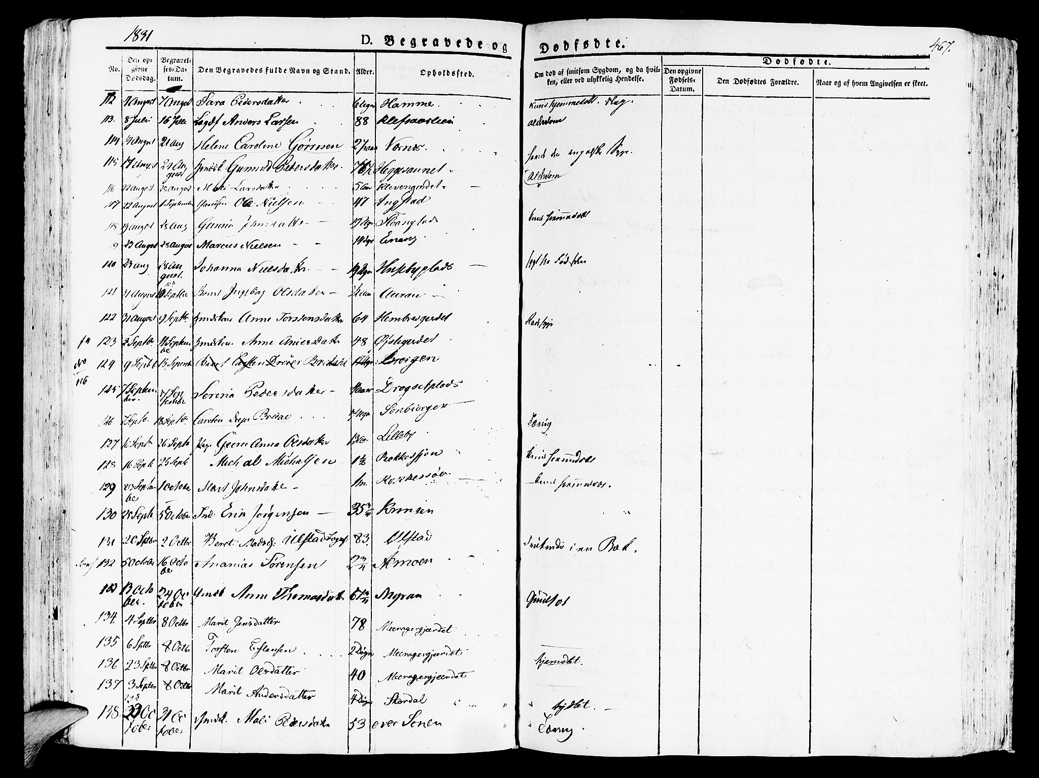 Ministerialprotokoller, klokkerbøker og fødselsregistre - Nord-Trøndelag, SAT/A-1458/709/L0070: Parish register (official) no. 709A10, 1820-1832, p. 467