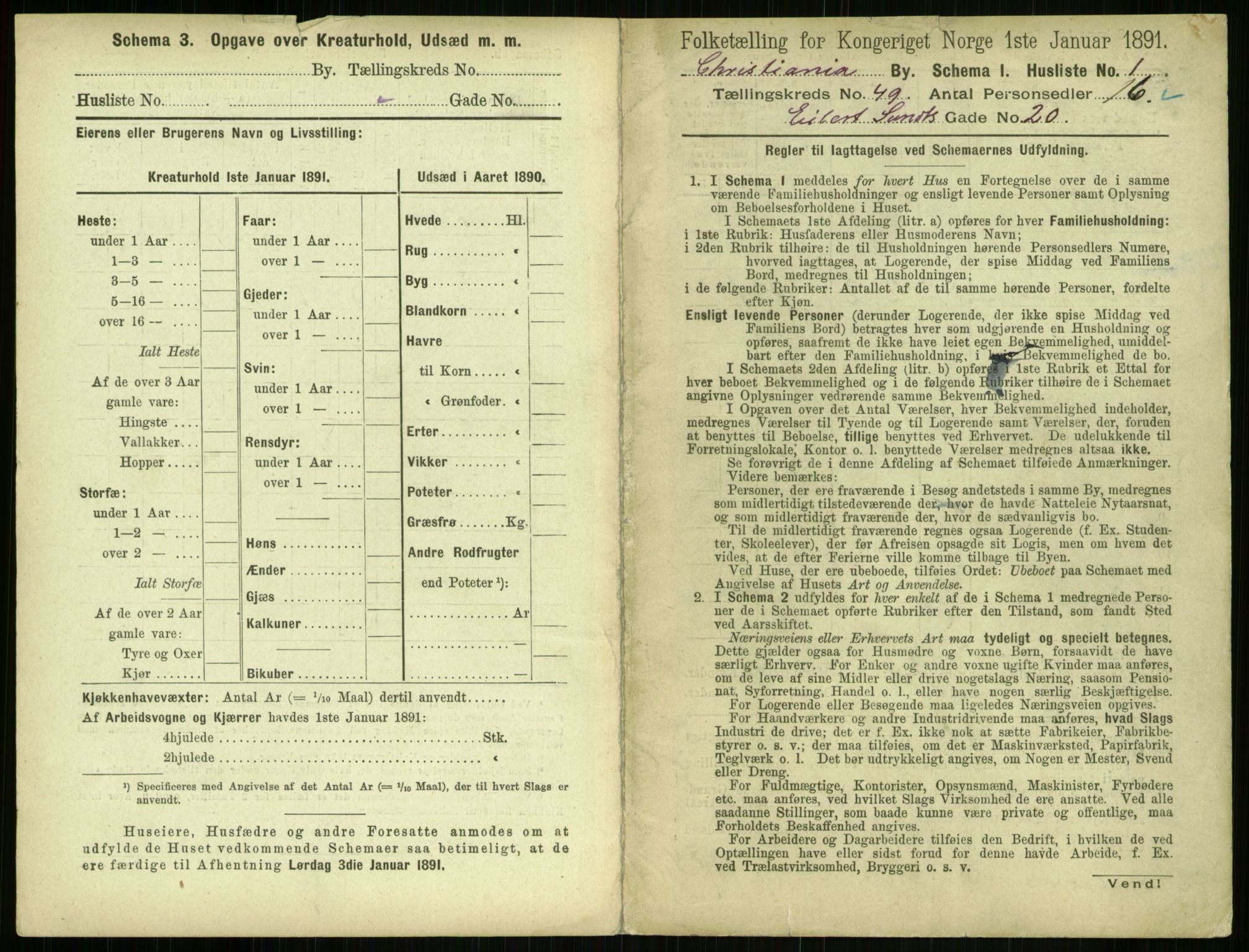 RA, 1891 census for 0301 Kristiania, 1891, p. 28509