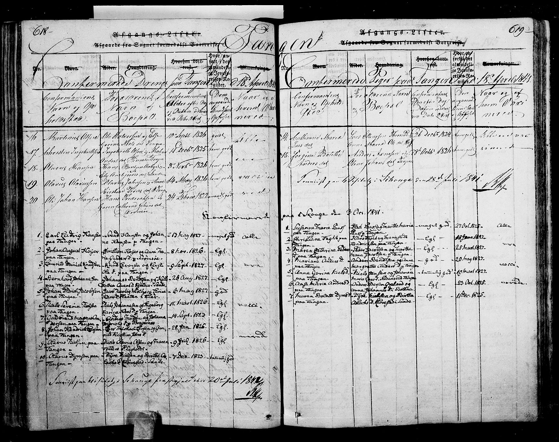 Skoger kirkebøker, AV/SAKO-A-59/F/Fa/L0002: Parish register (official) no. I 2 /2, 1814-1842, p. 618-619