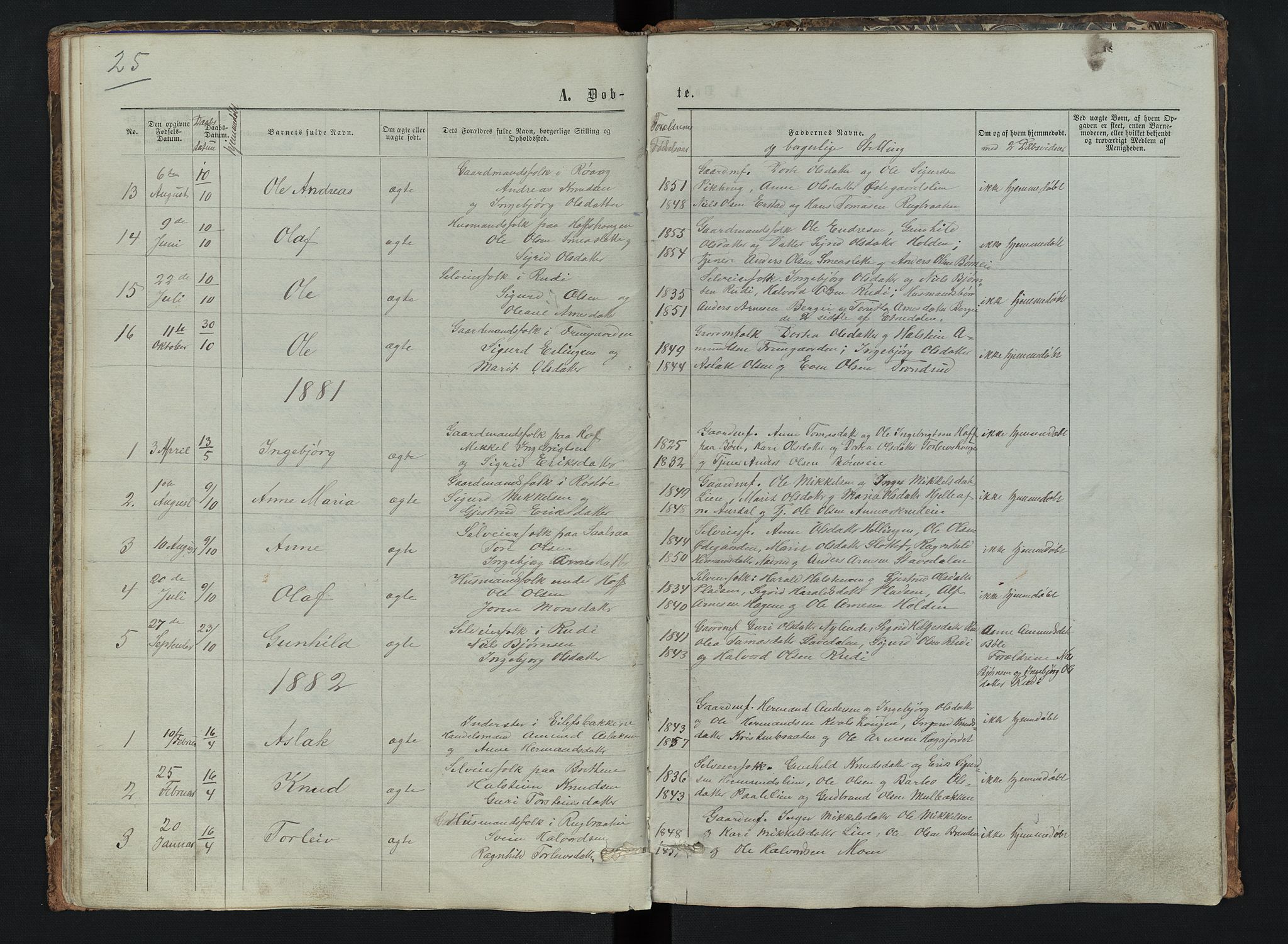 Sør-Aurdal prestekontor, SAH/PREST-128/H/Ha/Hab/L0006: Parish register (copy) no. 6, 1866-1893, p. 25