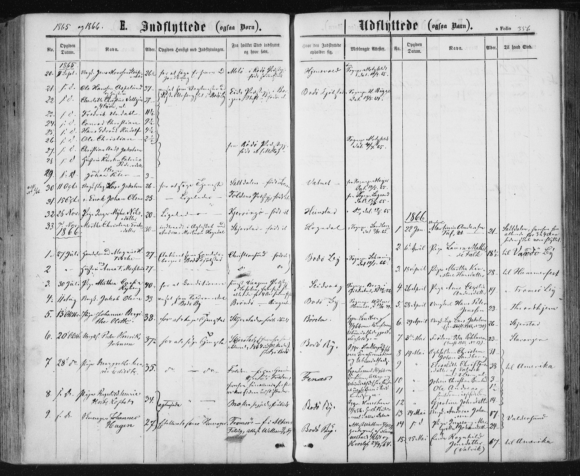 Ministerialprotokoller, klokkerbøker og fødselsregistre - Nordland, SAT/A-1459/801/L0008: Parish register (official) no. 801A08, 1864-1875, p. 356