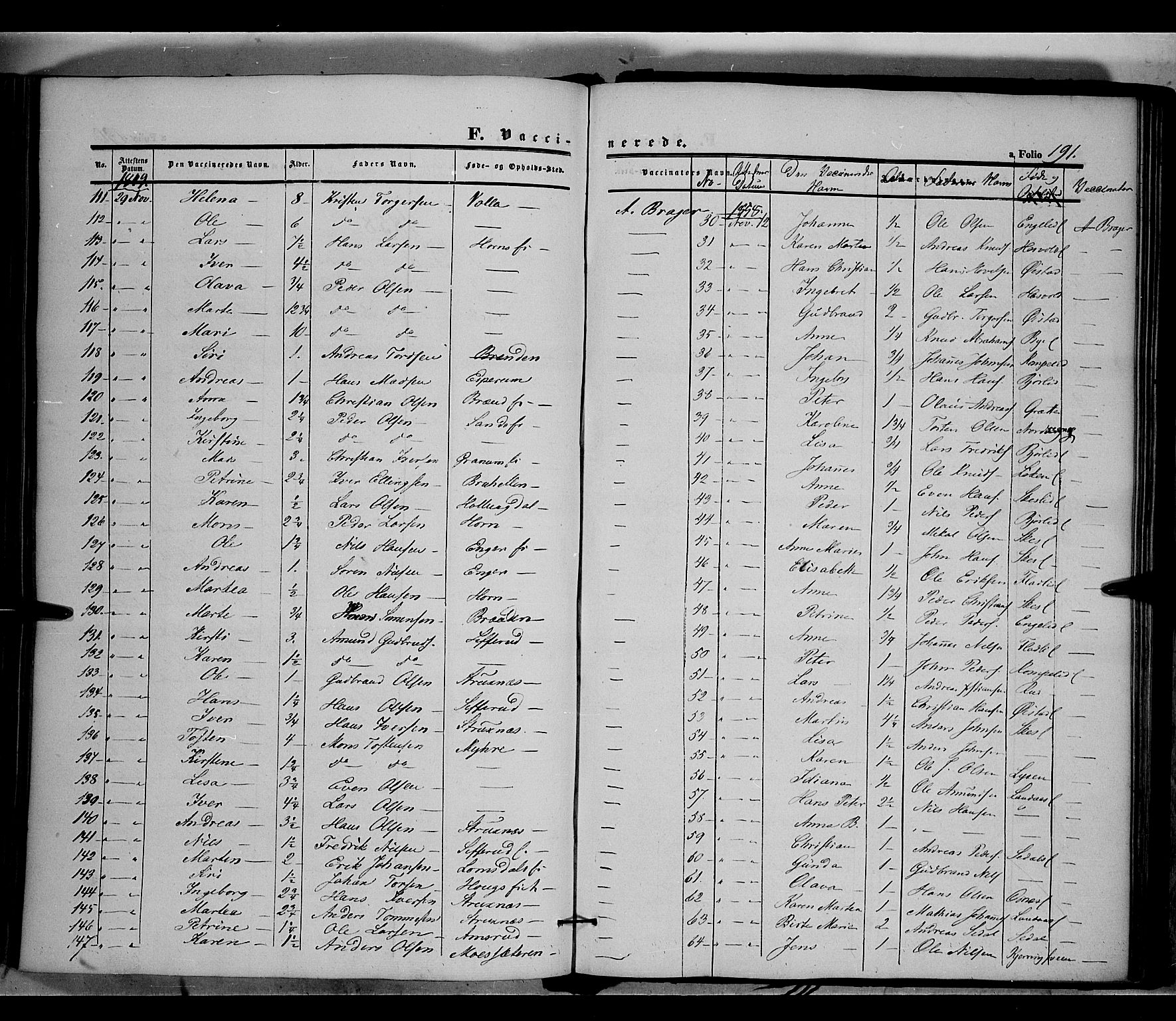 Land prestekontor, AV/SAH-PREST-120/H/Ha/Haa/L0009: Parish register (official) no. 9, 1847-1859, p. 191