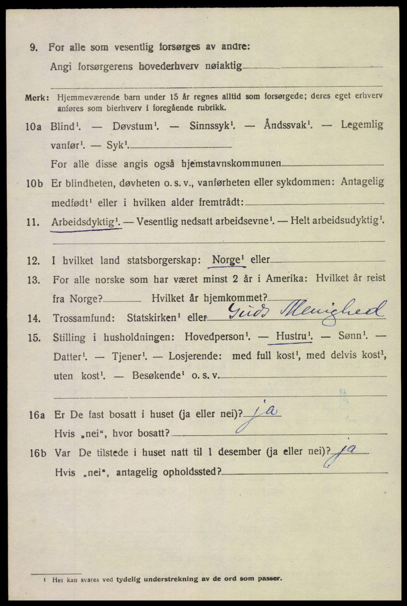 SAK, 1920 census for Vegårshei, 1920, p. 671