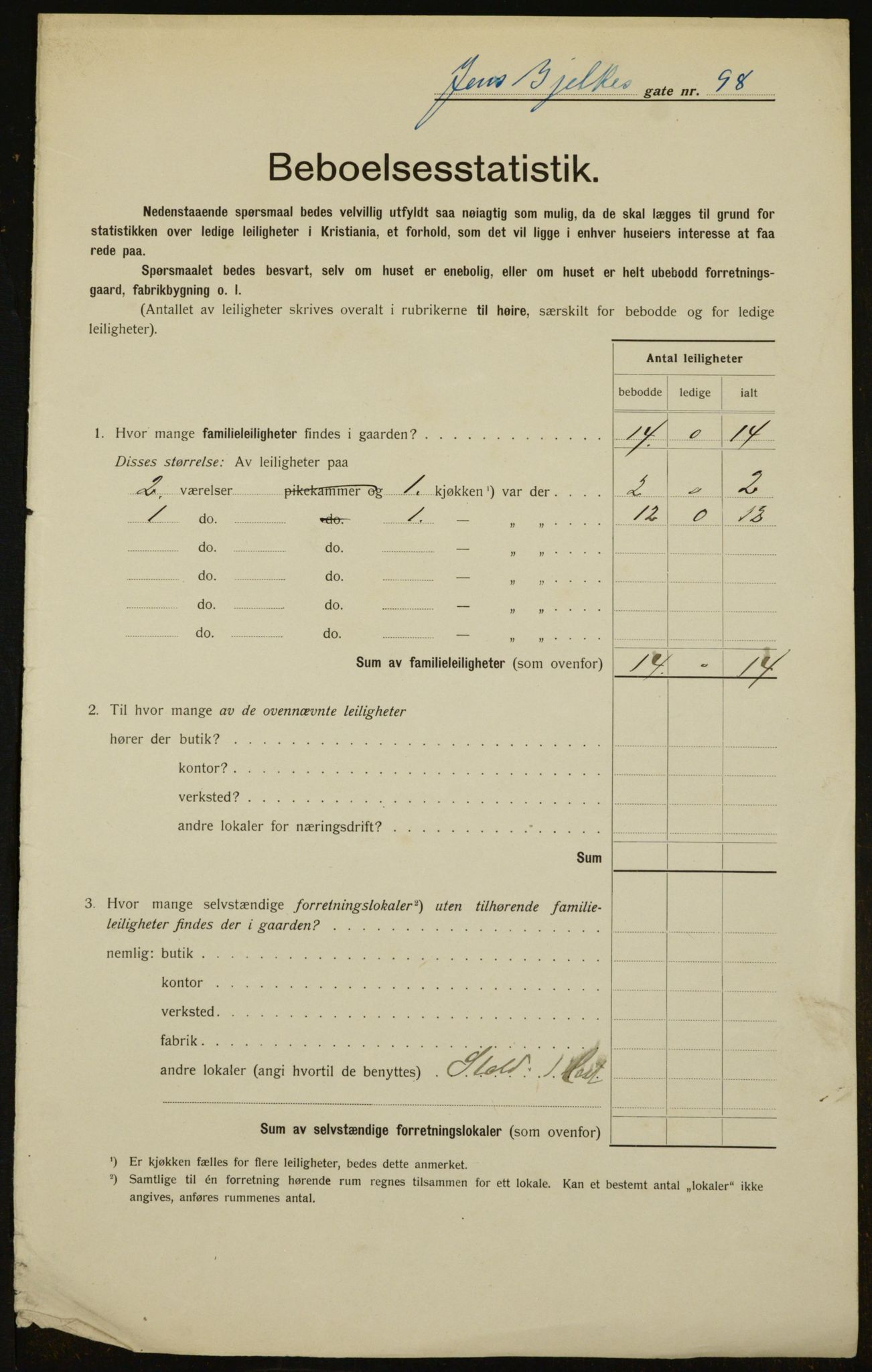 OBA, Municipal Census 1912 for Kristiania, 1912, p. 47100