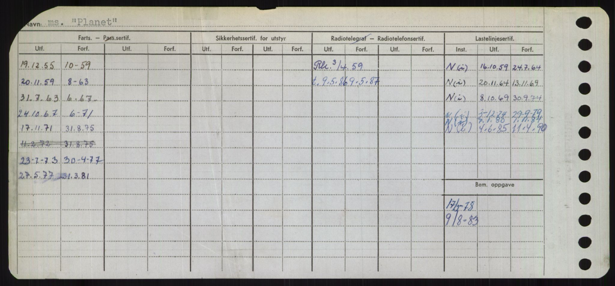 Sjøfartsdirektoratet med forløpere, Skipsmålingen, RA/S-1627/H/Ha/L0004/0002: Fartøy, Mas-R / Fartøy, Odin-R, p. 322