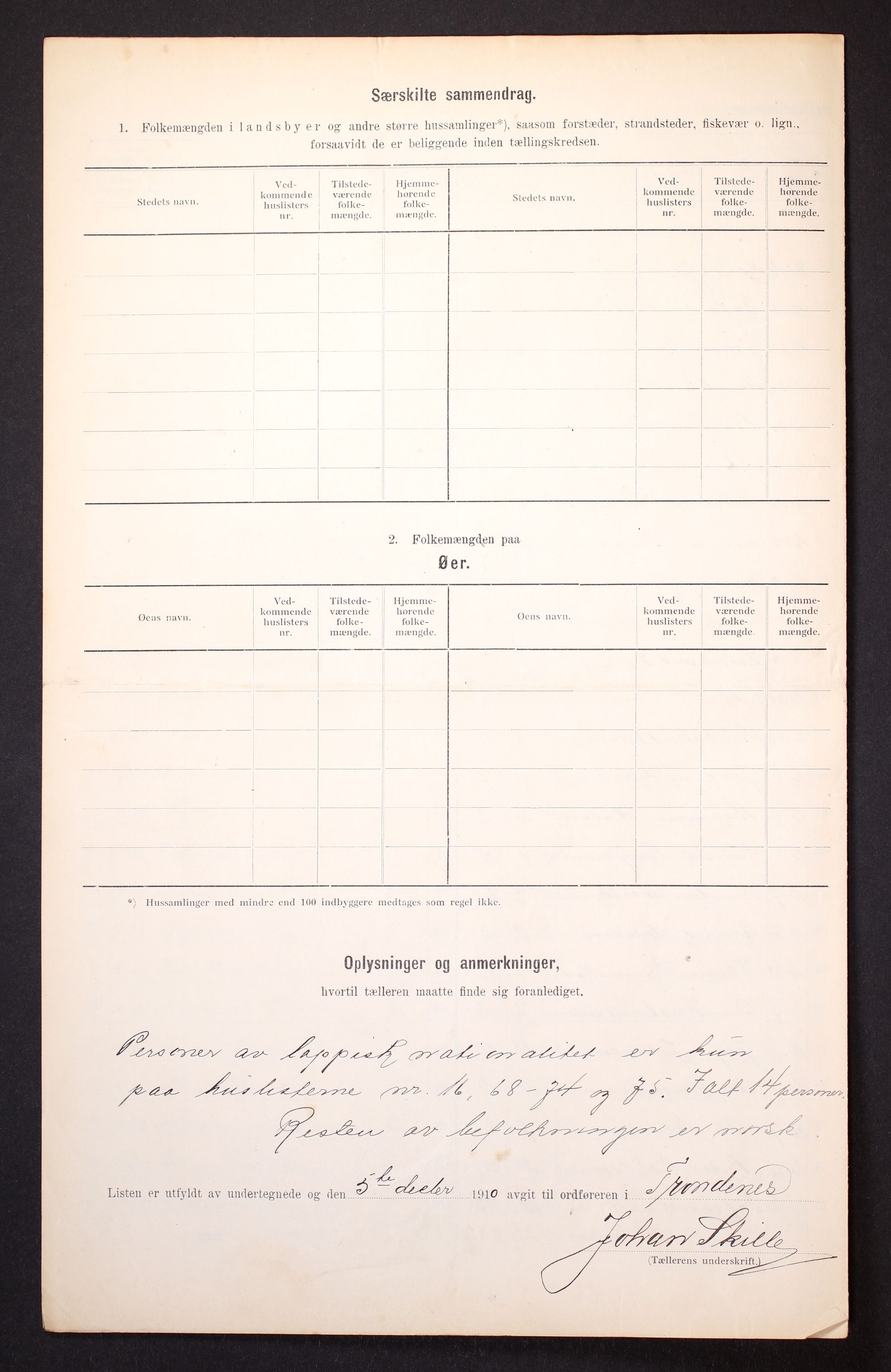 RA, 1910 census for Trondenes, 1910, p. 17