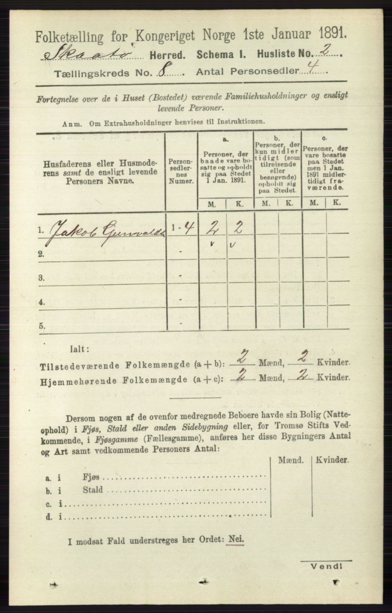 RA, 1891 census for 0815 Skåtøy, 1891, p. 3473