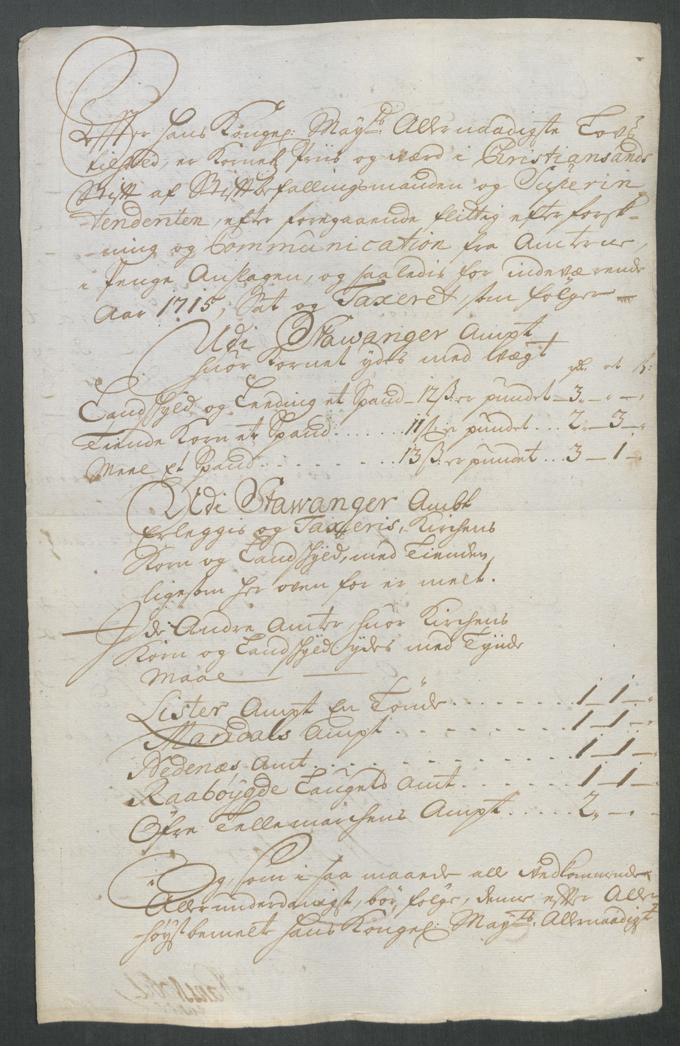 Rentekammeret inntil 1814, Reviderte regnskaper, Fogderegnskap, RA/EA-4092/R47/L2868: Fogderegnskap Ryfylke, 1715, p. 228