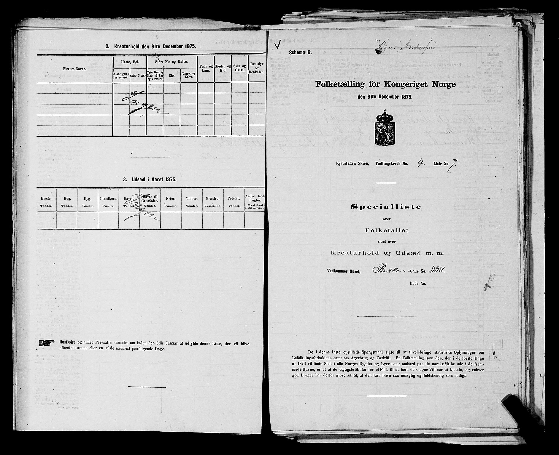 SAKO, 1875 census for 0806P Skien, 1875, p. 698