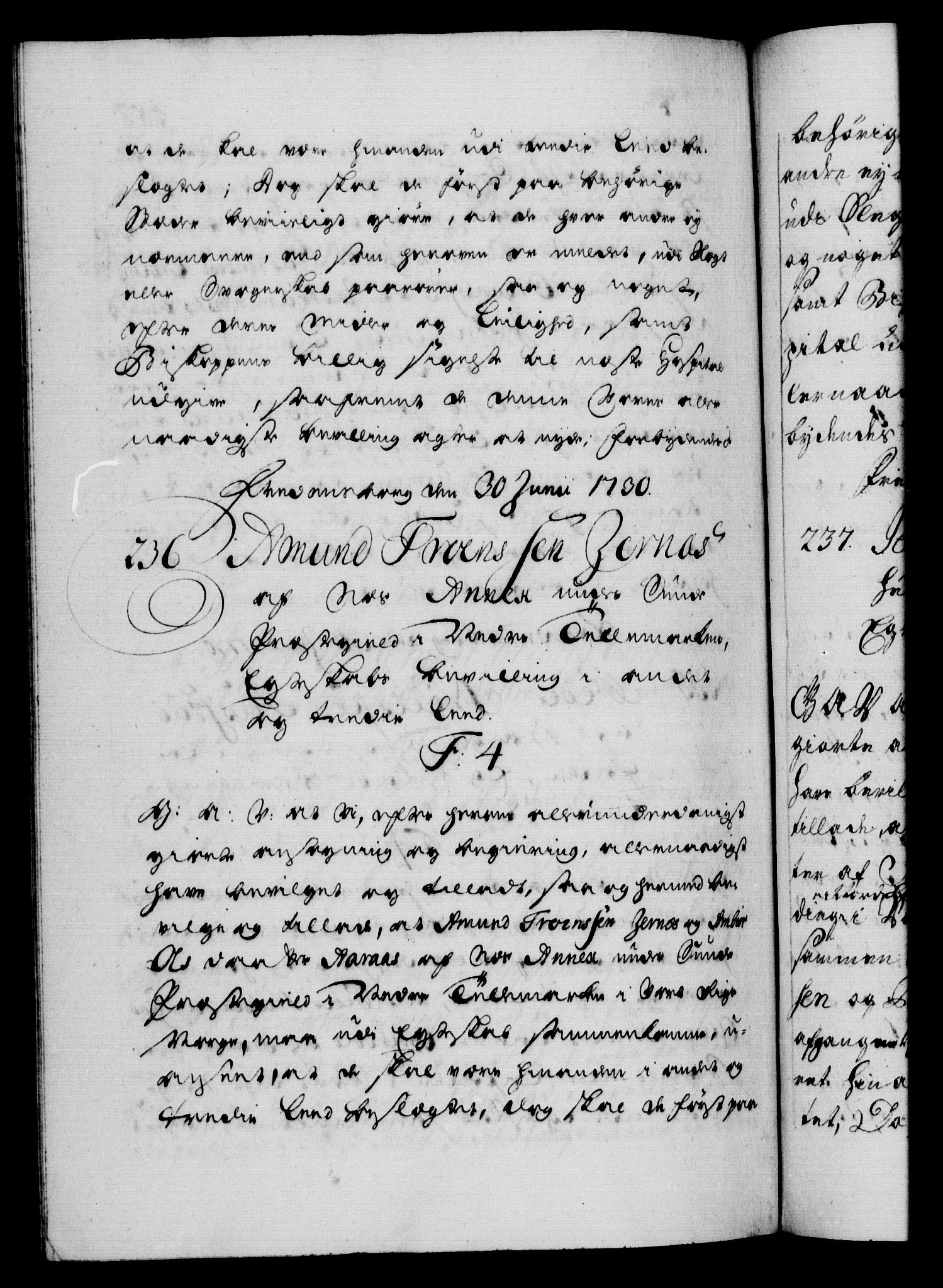 Danske Kanselli 1572-1799, AV/RA-EA-3023/F/Fc/Fca/Fcaa/L0026: Norske registre, 1729-1730, p. 487b