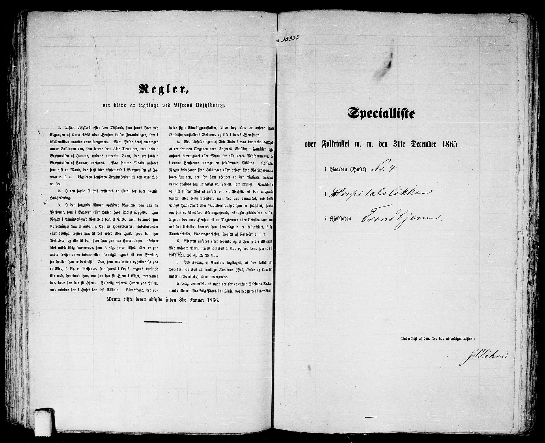 RA, 1865 census for Trondheim, 1865, p. 705