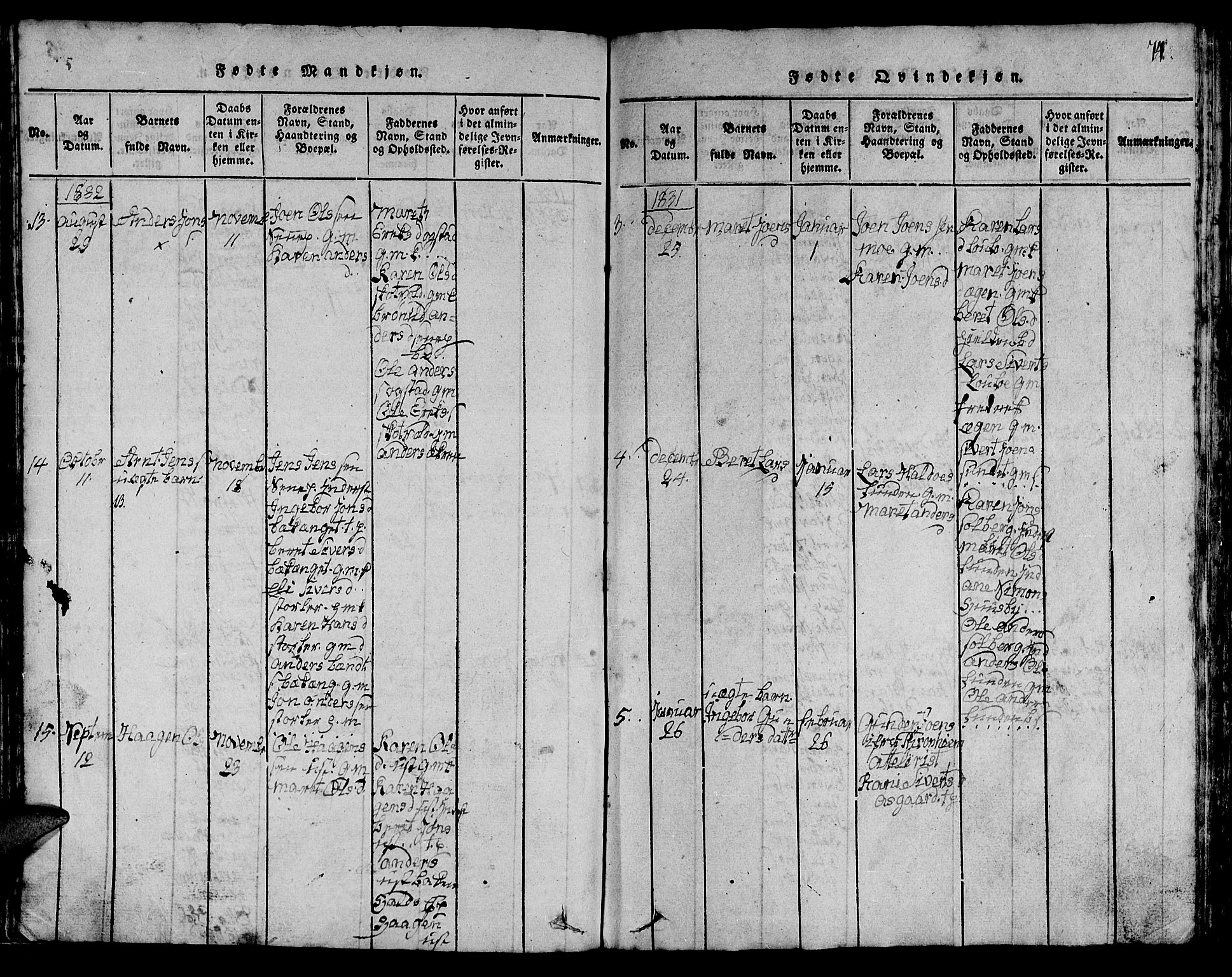 Ministerialprotokoller, klokkerbøker og fødselsregistre - Sør-Trøndelag, SAT/A-1456/613/L0393: Parish register (copy) no. 613C01, 1816-1886, p. 74