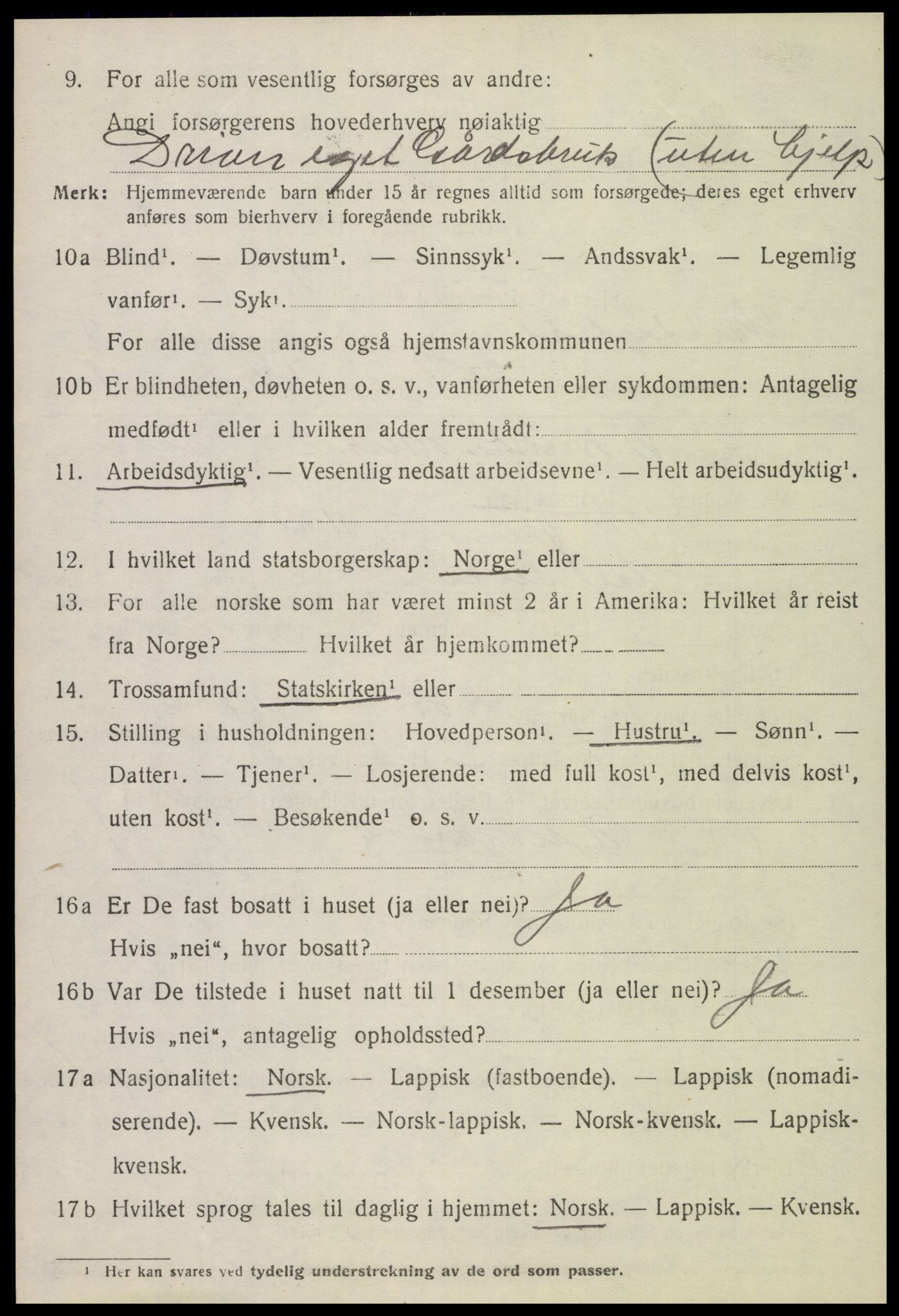 SAT, 1920 census for Gildeskål, 1920, p. 5751