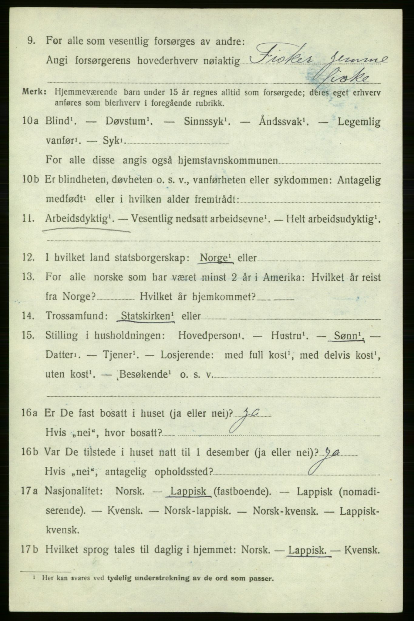 SATØ, 1920 census for , 1920, p. 653