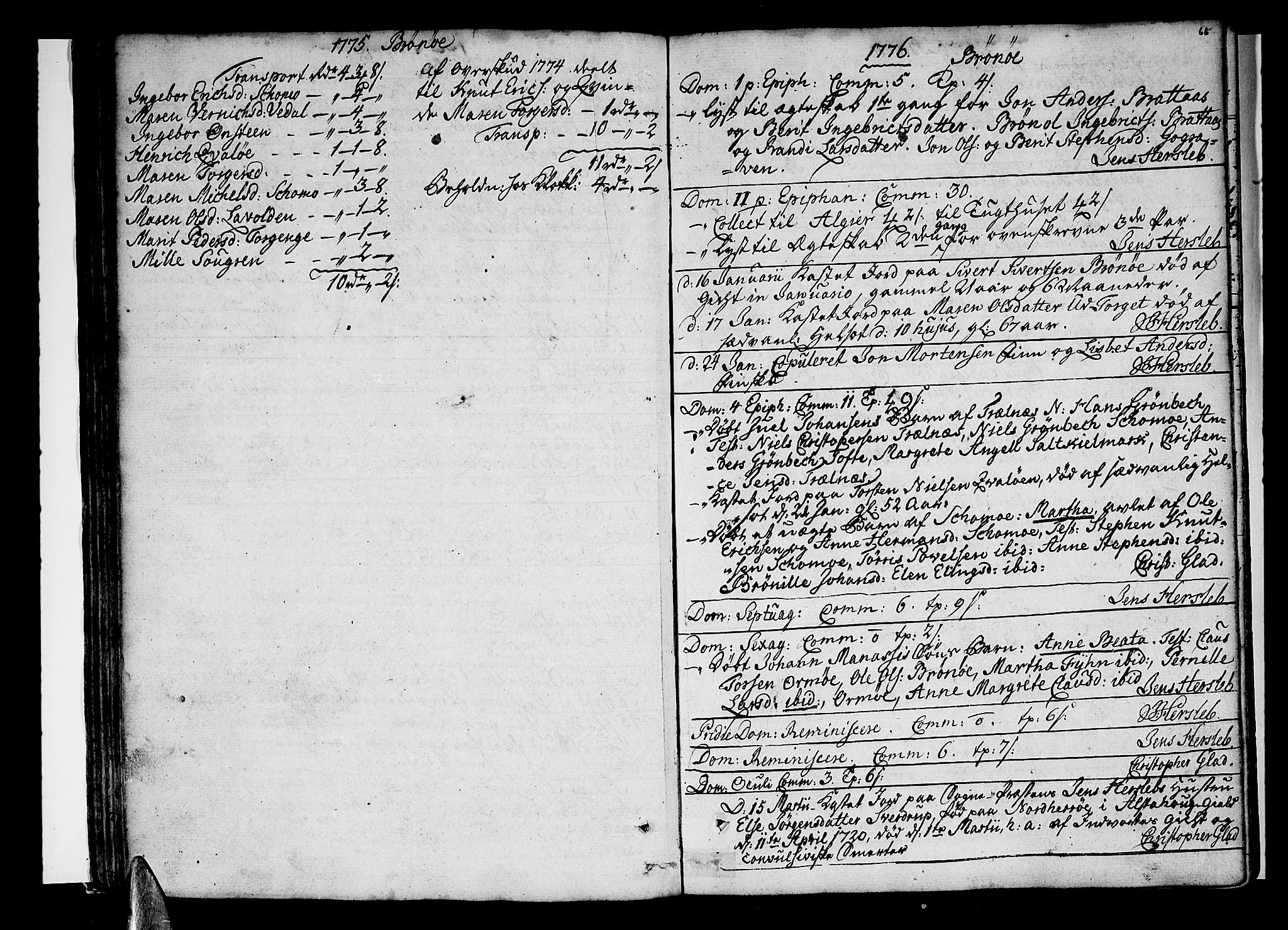 Ministerialprotokoller, klokkerbøker og fødselsregistre - Nordland, SAT/A-1459/813/L0195: Parish register (official) no. 813A05, 1752-1803, p. 66