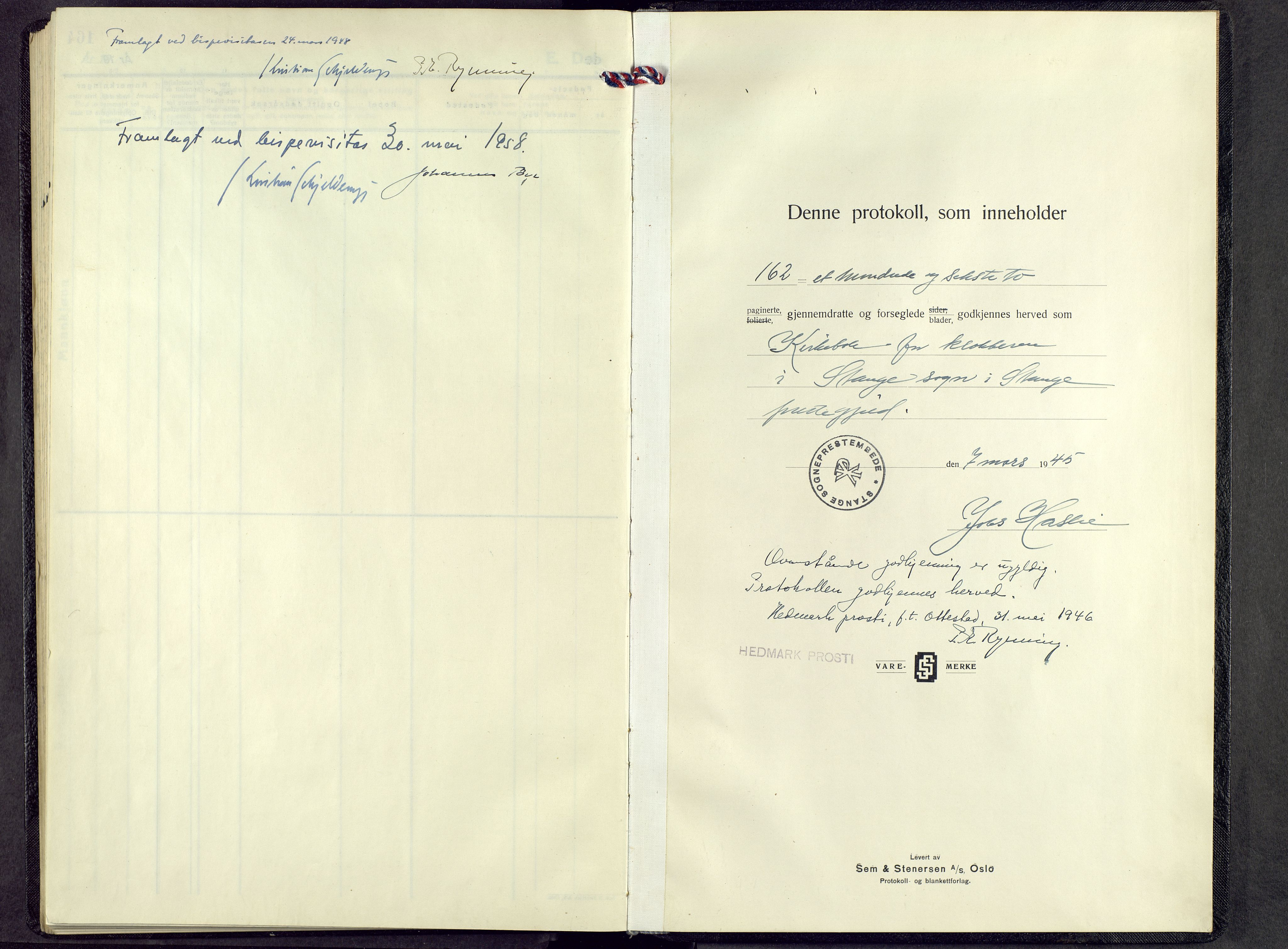 Stange prestekontor, SAH/PREST-002/L/L0022: Parish register (copy) no. 22, 1948-1954