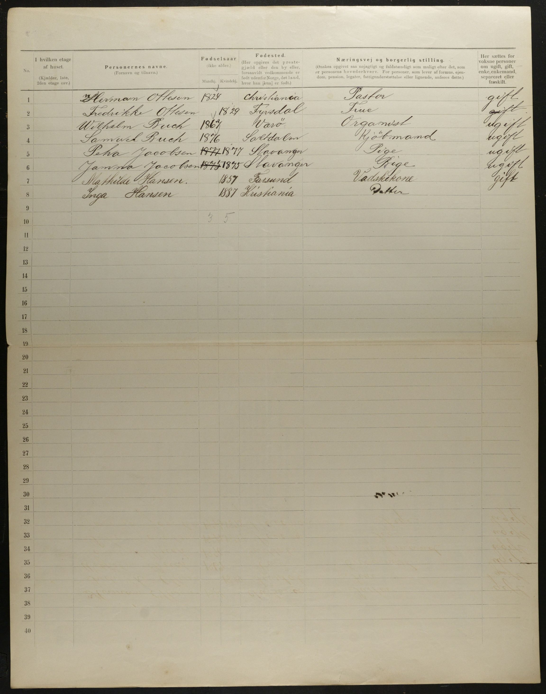 OBA, Municipal Census 1901 for Kristiania, 1901, p. 7972