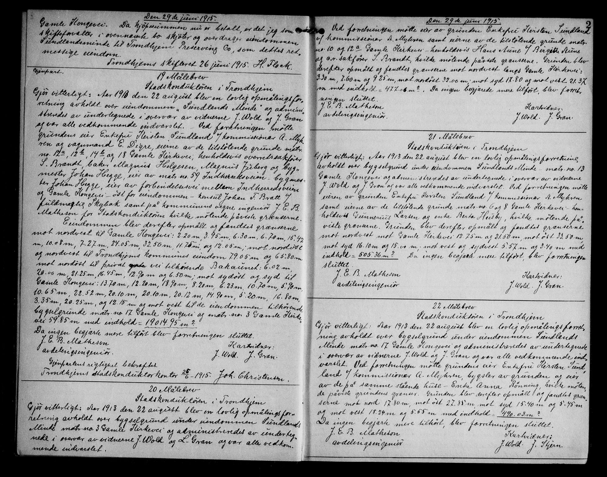 Trondheim byfogd, AV/SAT-A-0003/1/2/2C/L0056: Mortgage book no. 55, 1915-1916, p. 2
