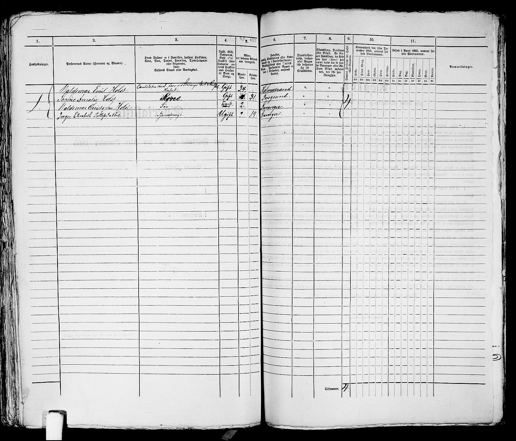RA, 1865 census for Stavanger, 1865, p. 1859