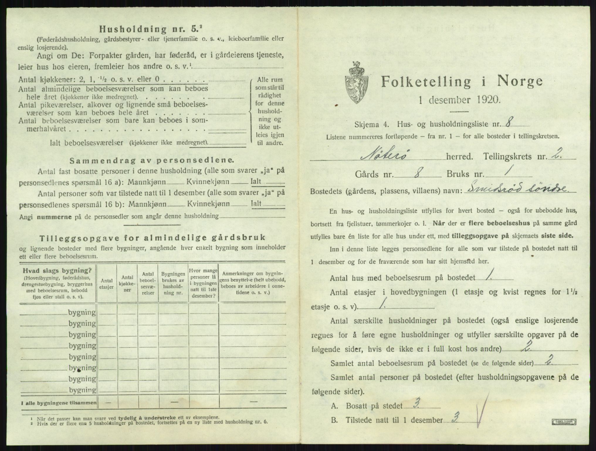 SAKO, 1920 census for Nøtterøy, 1920, p. 269