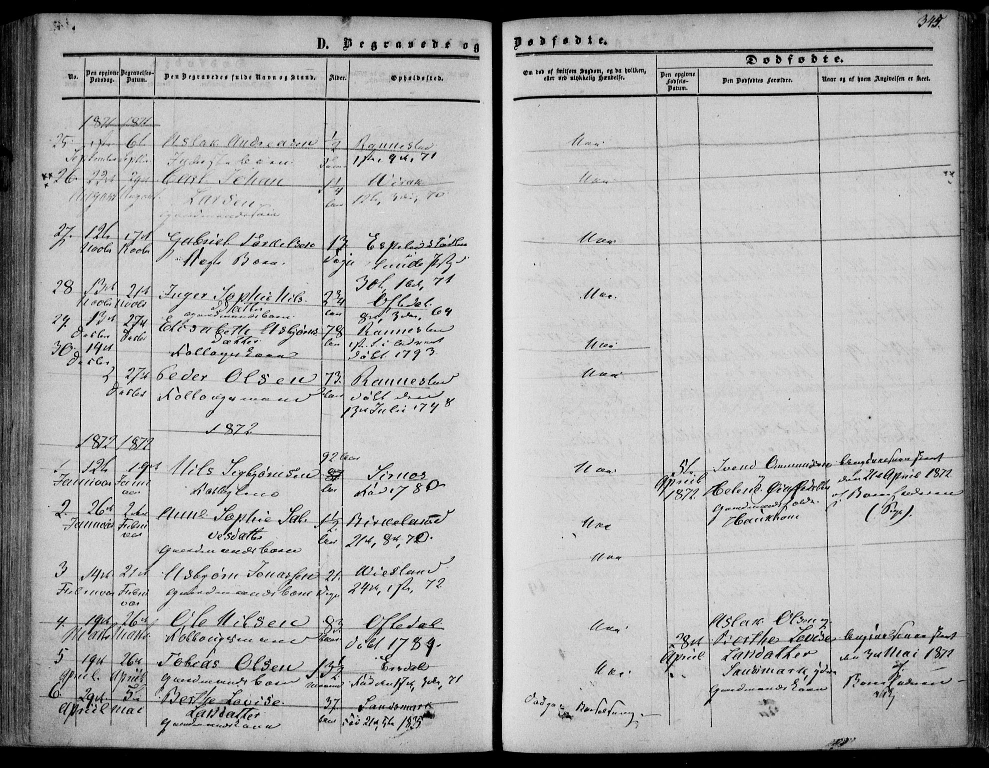 Bakke sokneprestkontor, SAK/1111-0002/F/Fa/Faa/L0006: Parish register (official) no. A 6, 1855-1877, p. 345
