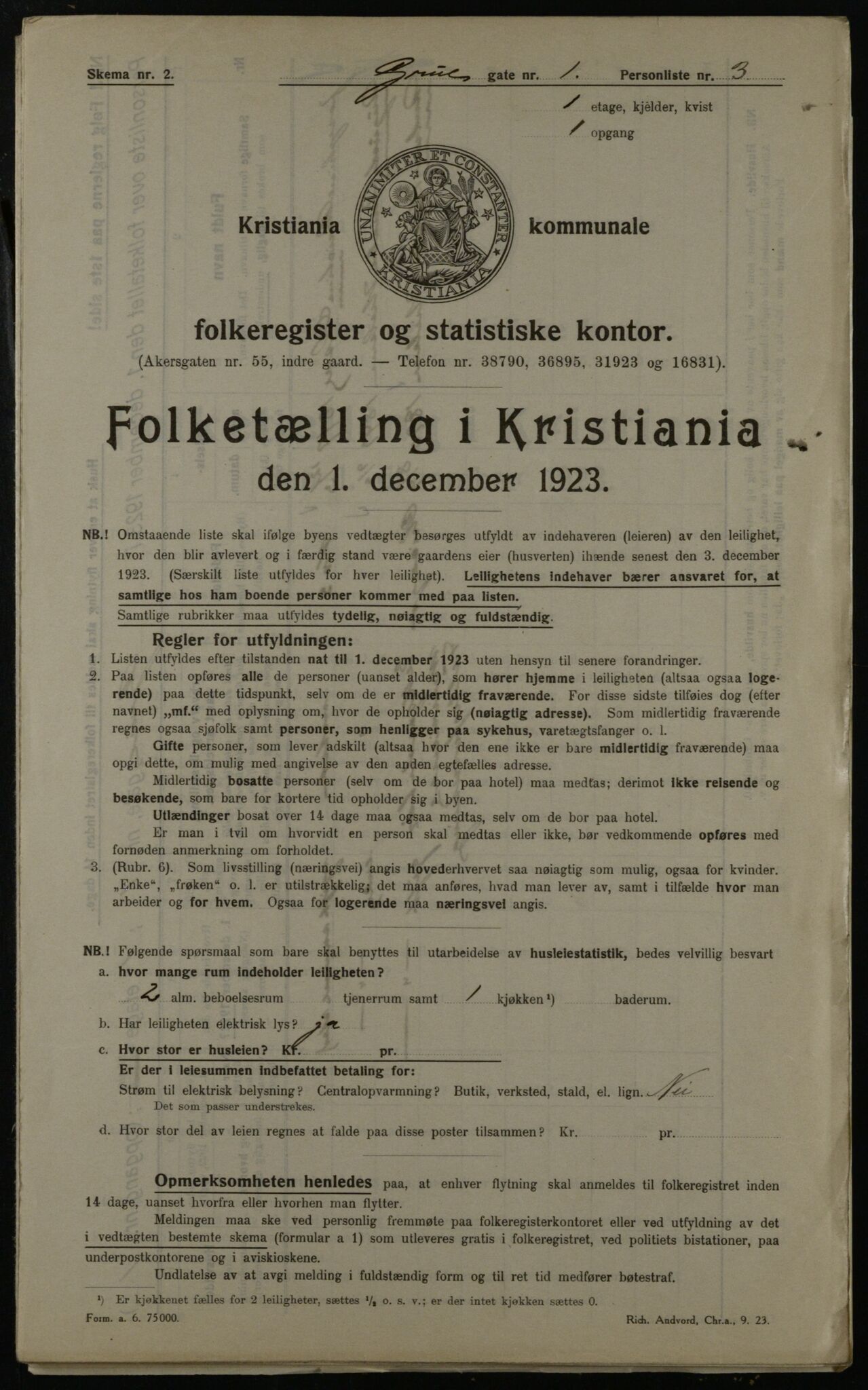 OBA, Municipal Census 1923 for Kristiania, 1923, p. 34071