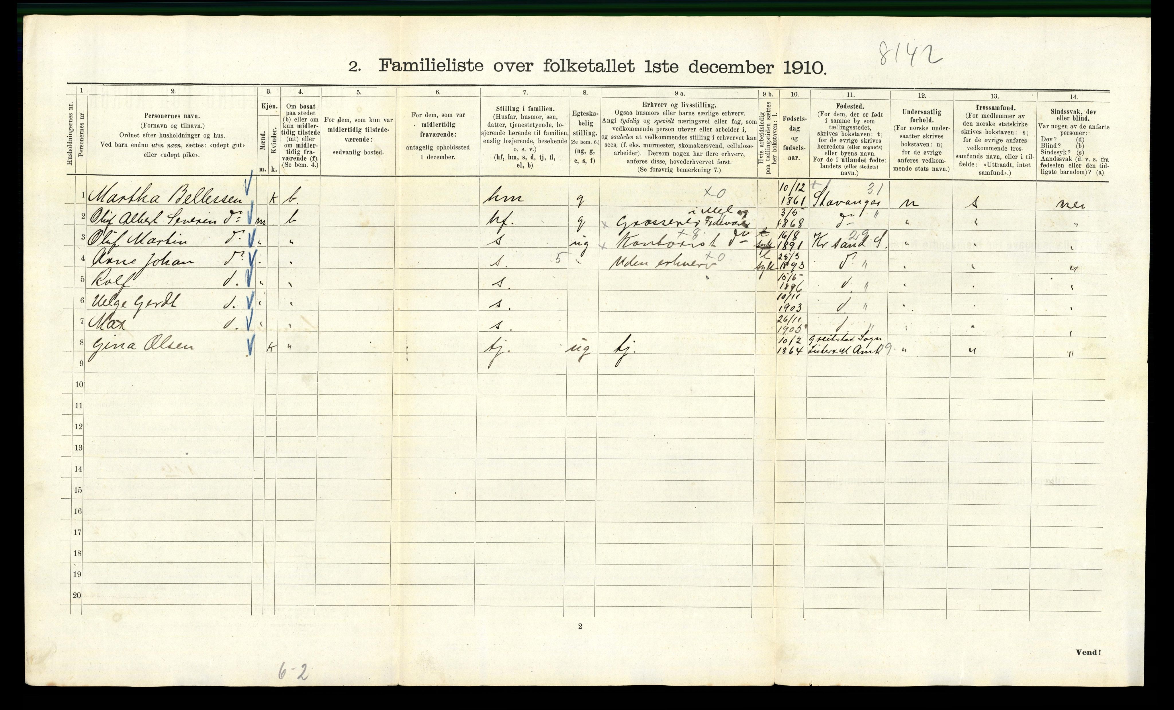 RA, 1910 census for Kristiania, 1910, p. 95196