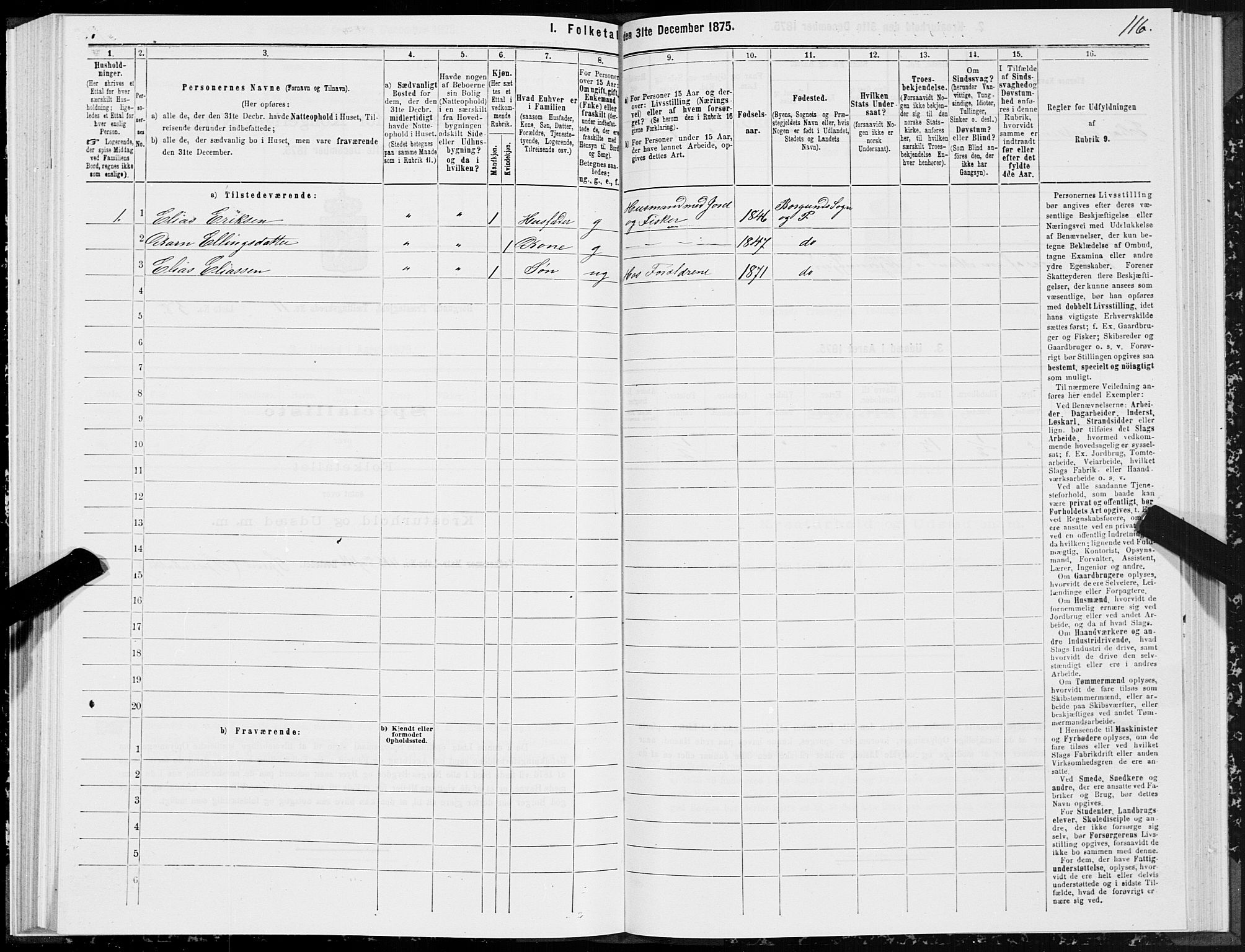 SAT, 1875 census for 1531P Borgund, 1875, p. 6116