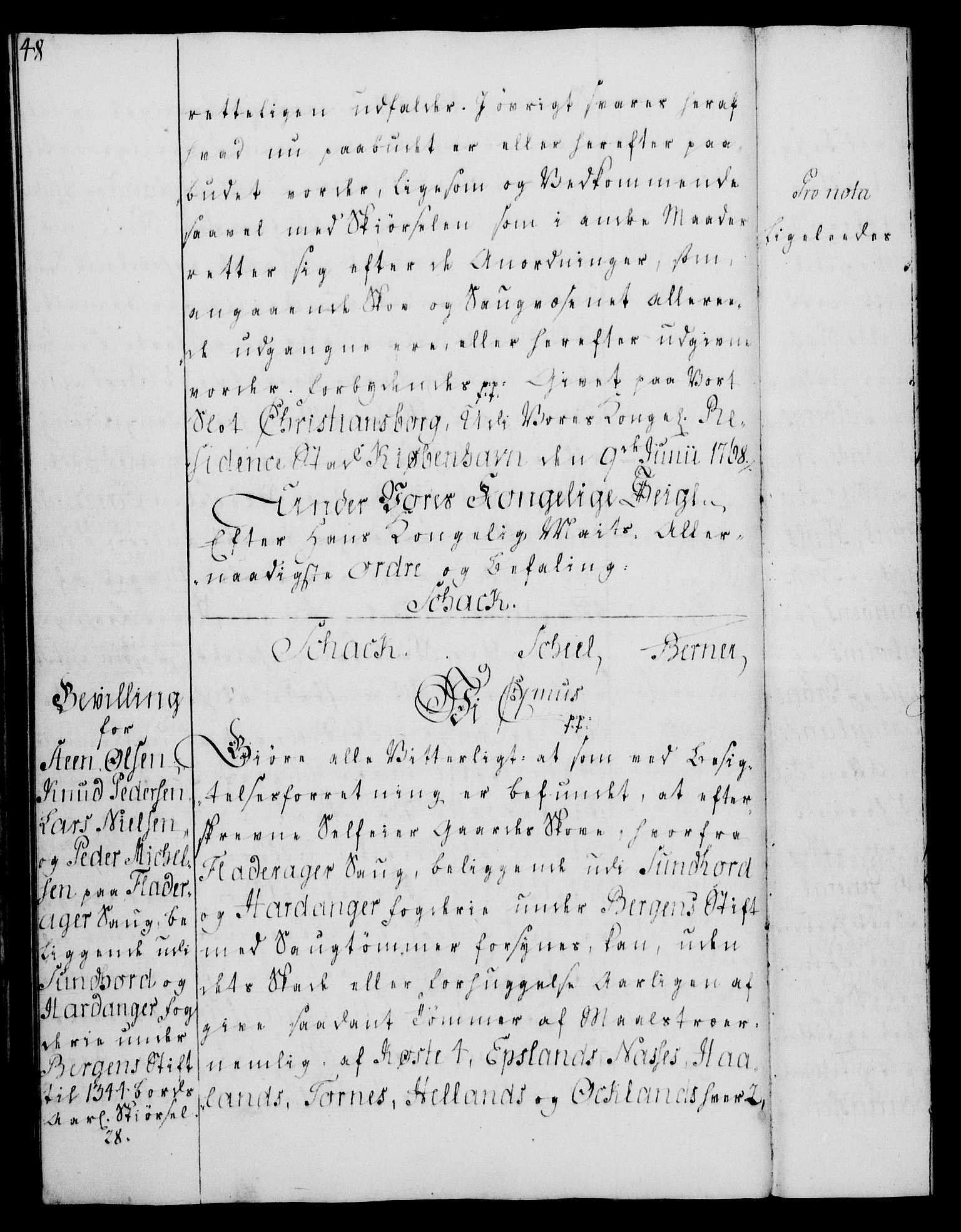 Rentekammeret, Kammerkanselliet, AV/RA-EA-3111/G/Gg/Gga/L0008: Norsk ekspedisjonsprotokoll med register (merket RK 53.8), 1768-1771, p. 48