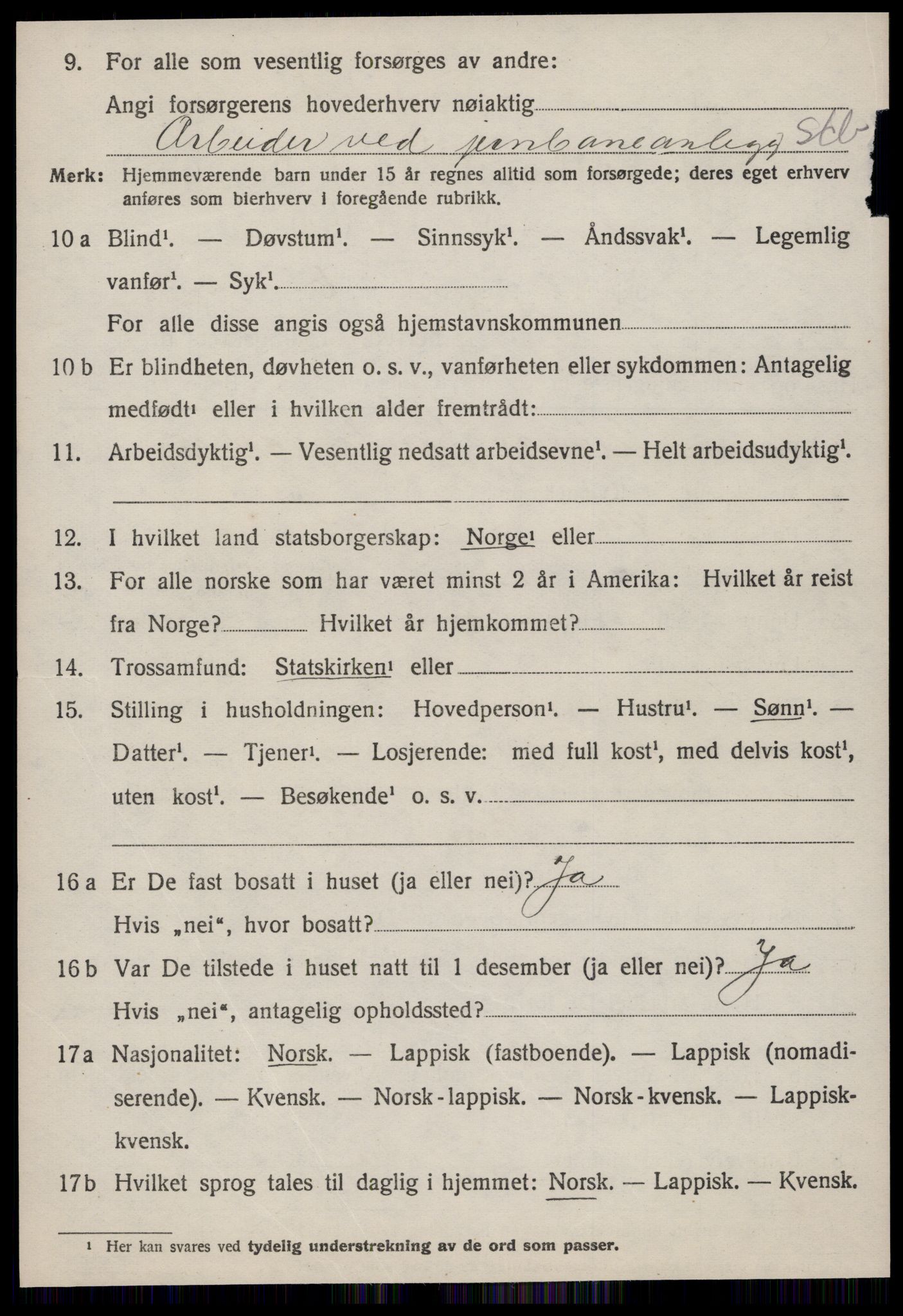 SAT, 1920 census for Oppdal, 1920, p. 5318