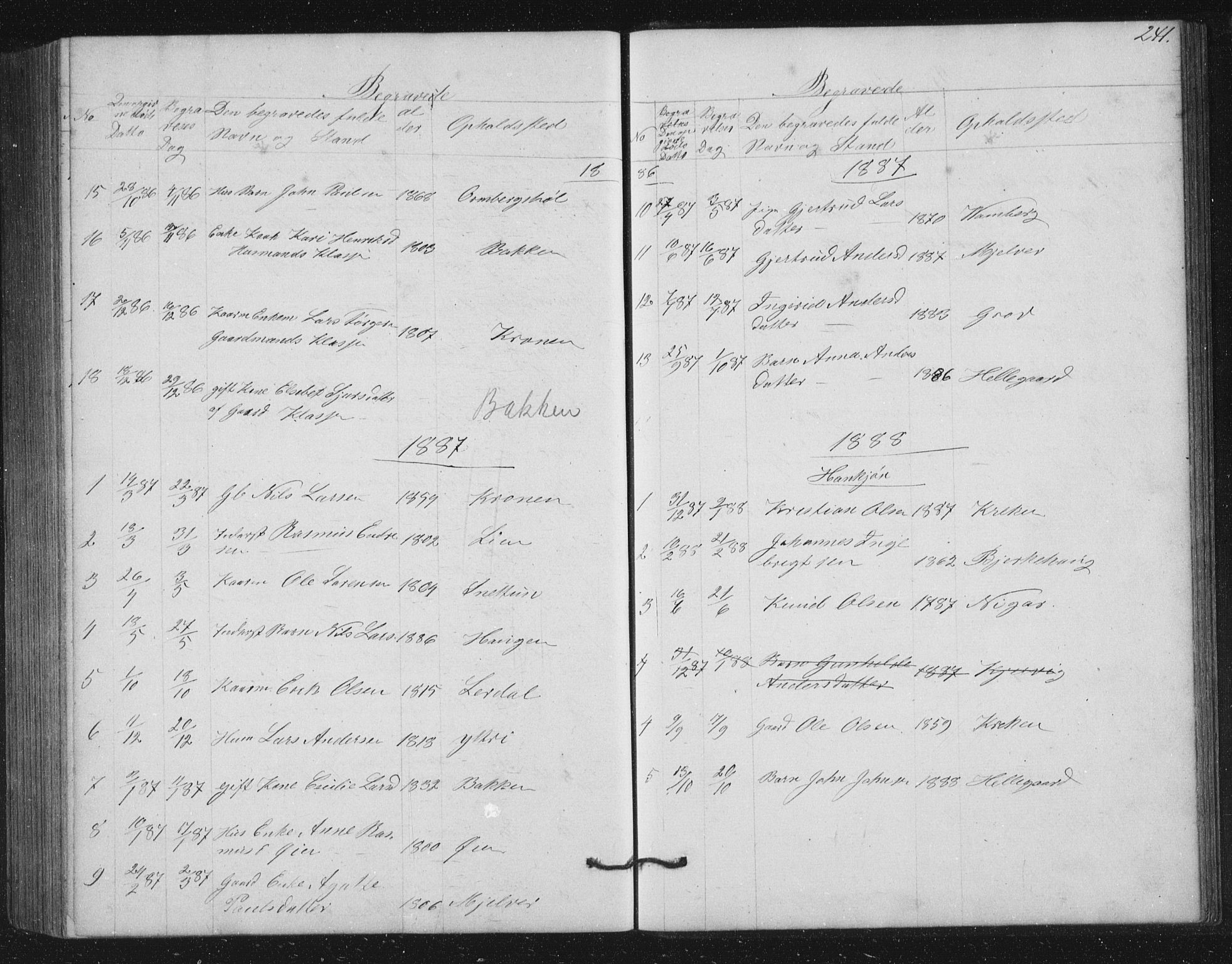 Jostedal sokneprestembete, SAB/A-80601/H/Hab/Haba/L0001: Parish register (copy) no. A 1, 1861-1906, p. 241