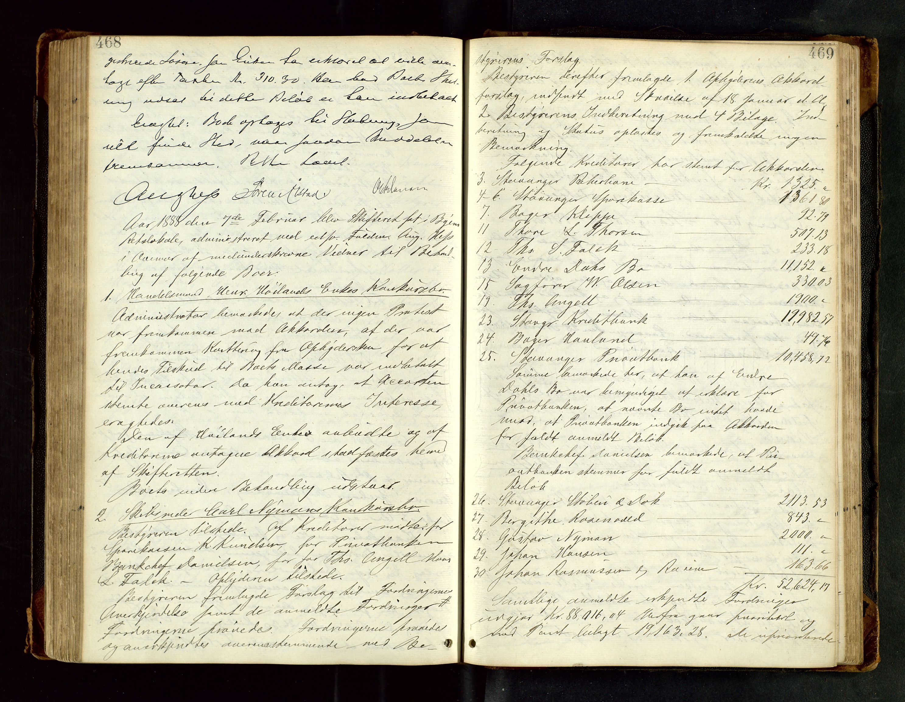 Stavanger byfogd, AV/SAST-A-101408/001/5/50/503BB/L0017: Skifteforhandlingsprotokoll, 1883-1889, p. 468-469
