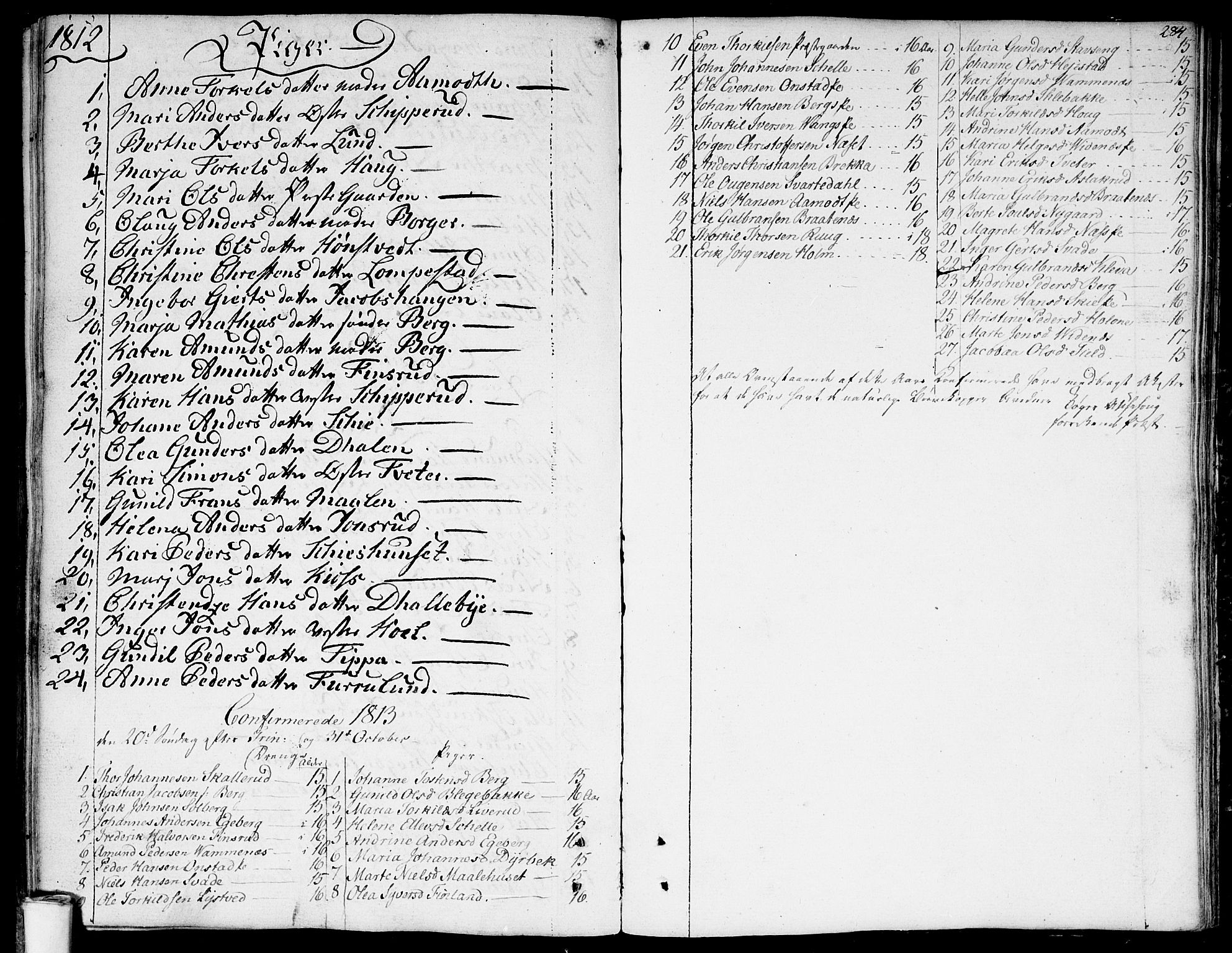 Skiptvet prestekontor Kirkebøker, AV/SAO-A-20009/F/Fa/L0004: Parish register (official) no. 4, 1794-1814, p. 284